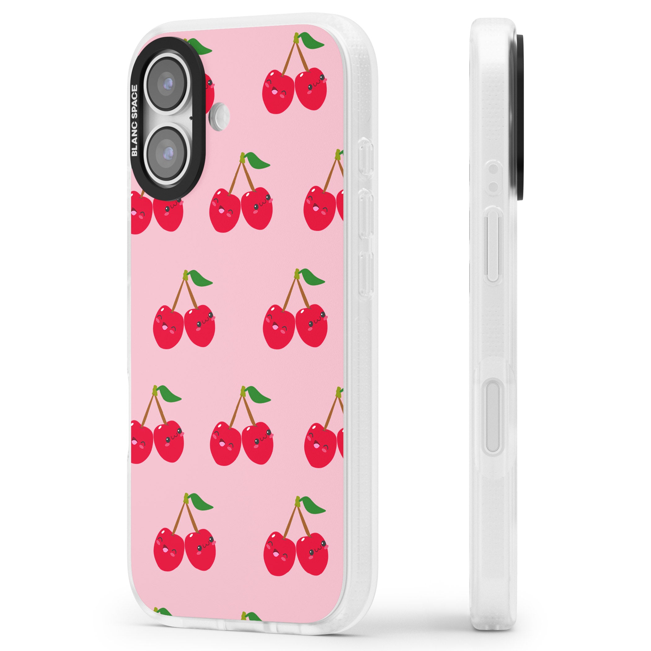 Cheeky Cherry iPhone 17 Impact Air Clear Phone Case Side Profile