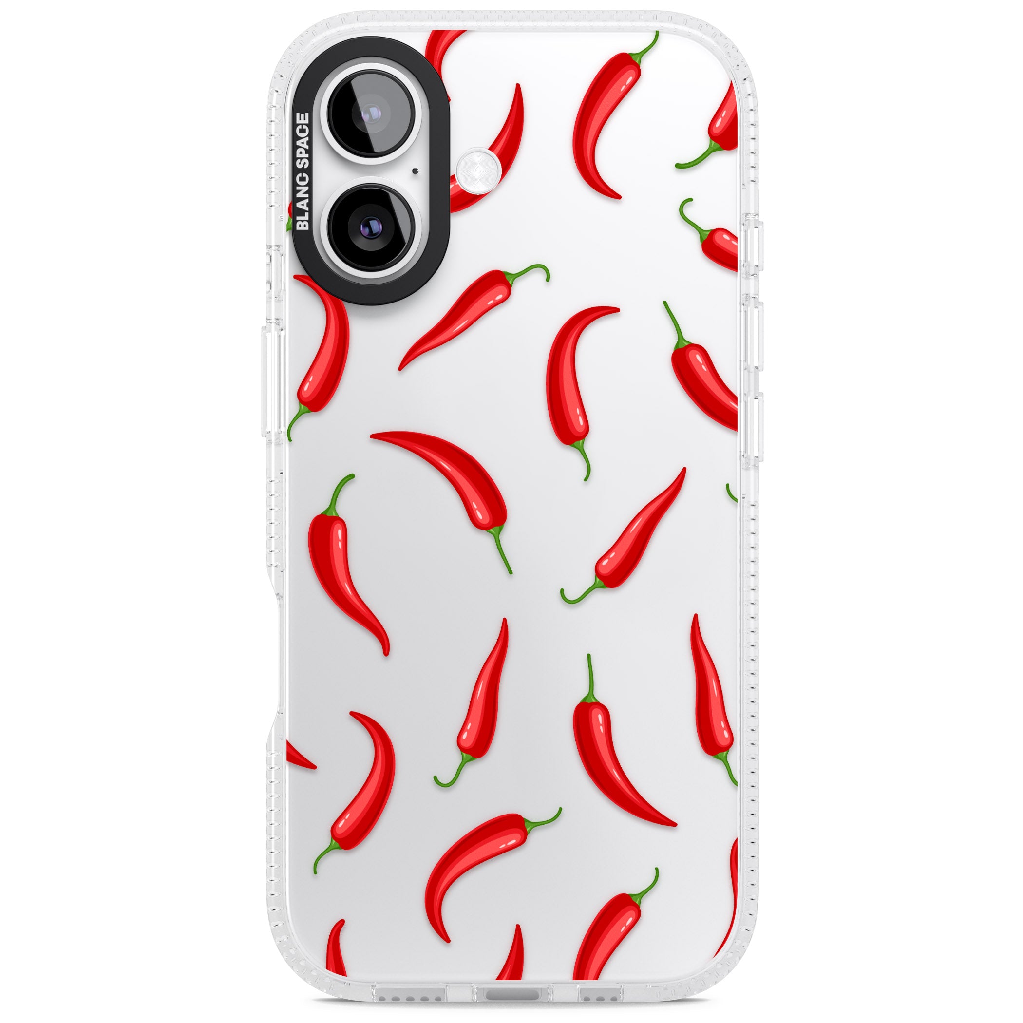 Chilli Pattern iPhone 17 Impact Air Clear Phone Case