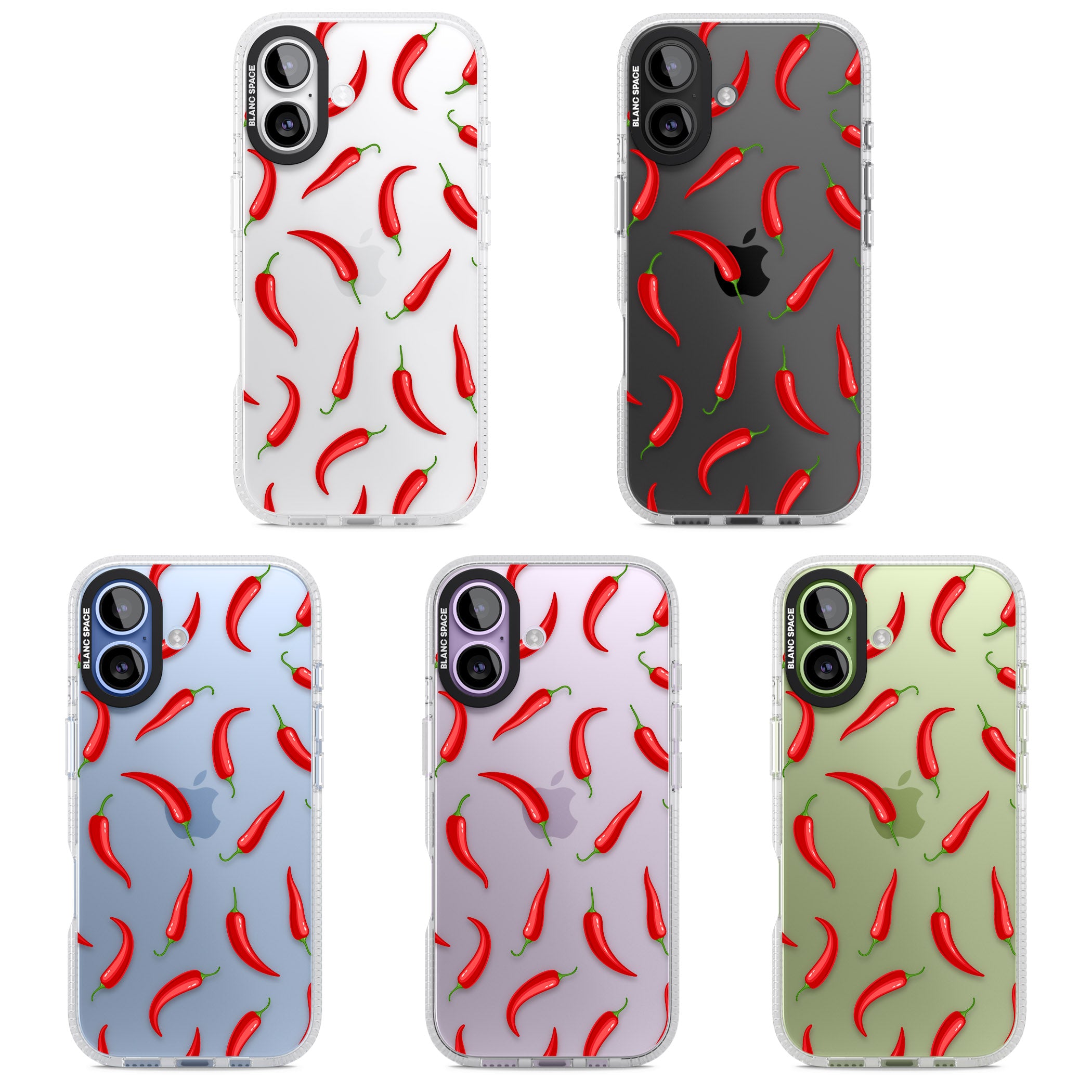 Chilli Pattern iPhone 17 Impact Air Clear Phone Case APT Impact Protection