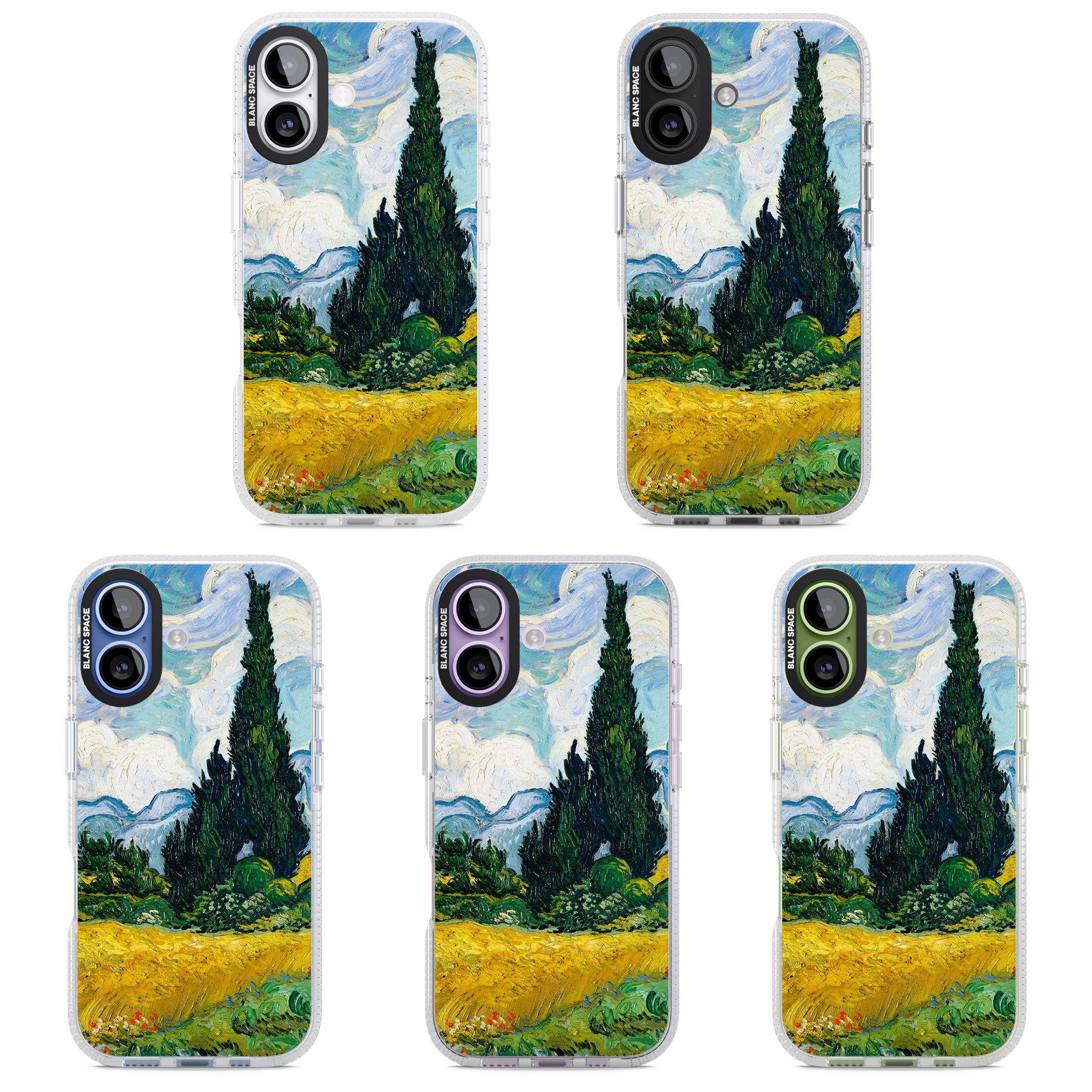 Wheat Field With Cypresses By Vincent Van Gogh iPhone 17 Impact Air Clear Phone Case APT Impact Protection