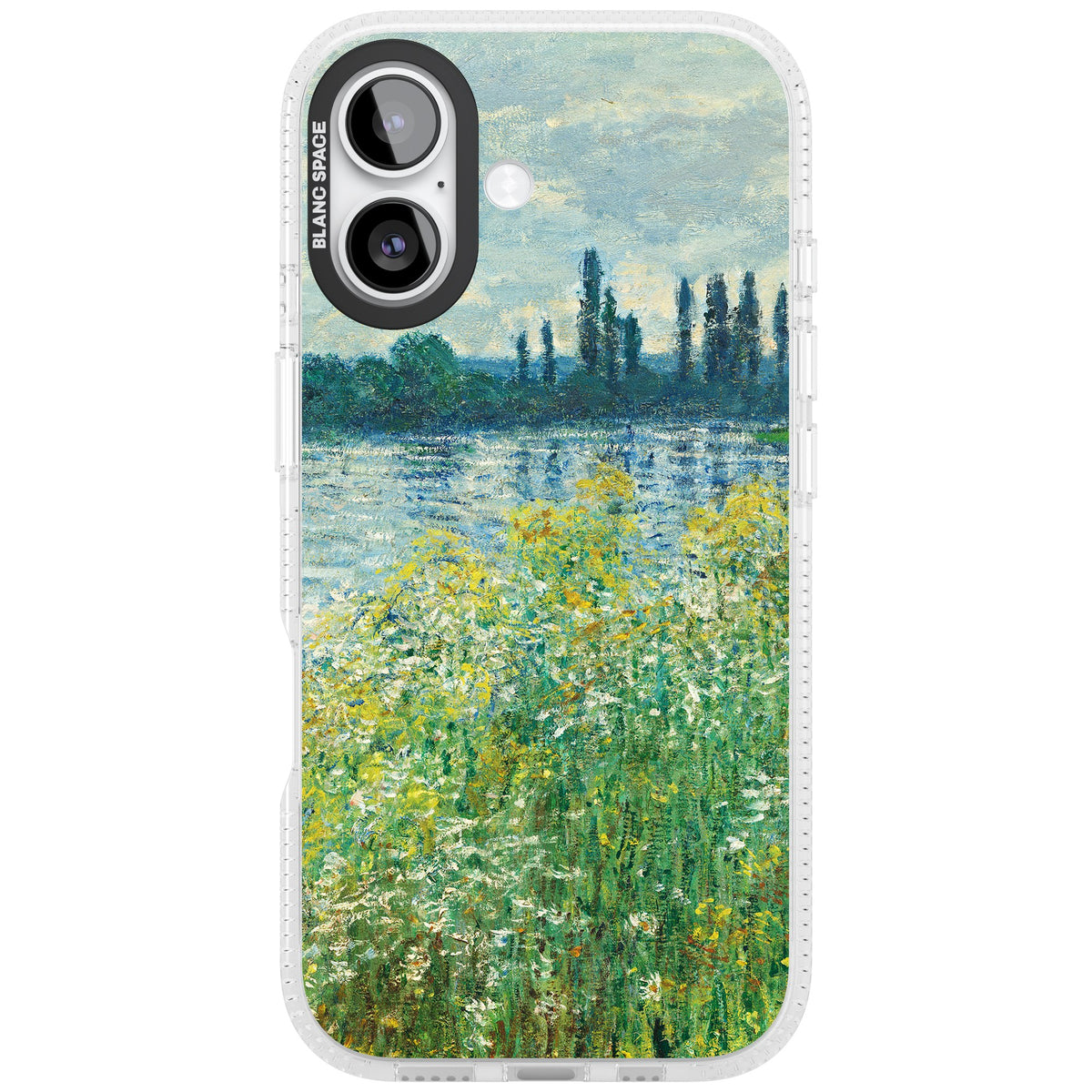 Banks Of The Seine By Claude Monet iPhone 16 / iPhone 16 Plus / iPhone 17 Impact Air Clear Phone Case front