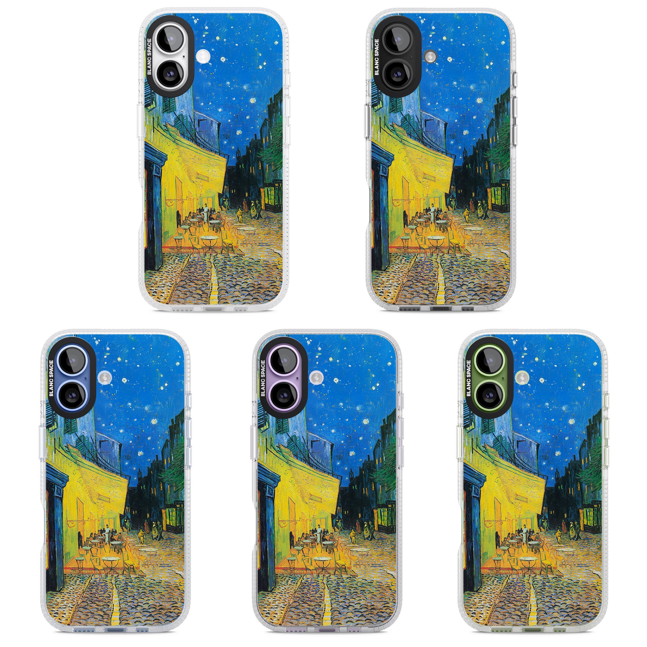 Café Terrace At Night iPhone 17 Impact Air Clear Phone Case APT Impact Protection