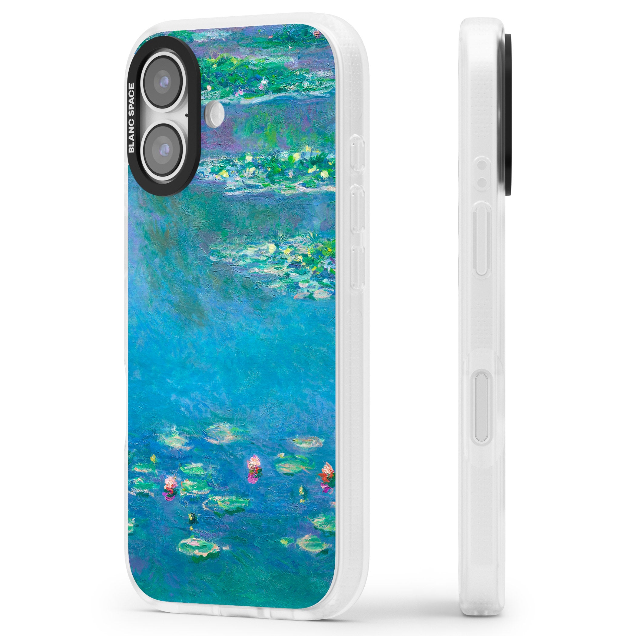 Water Lilies iPhone 17 Impact Air Clear Phone Case Side Profile