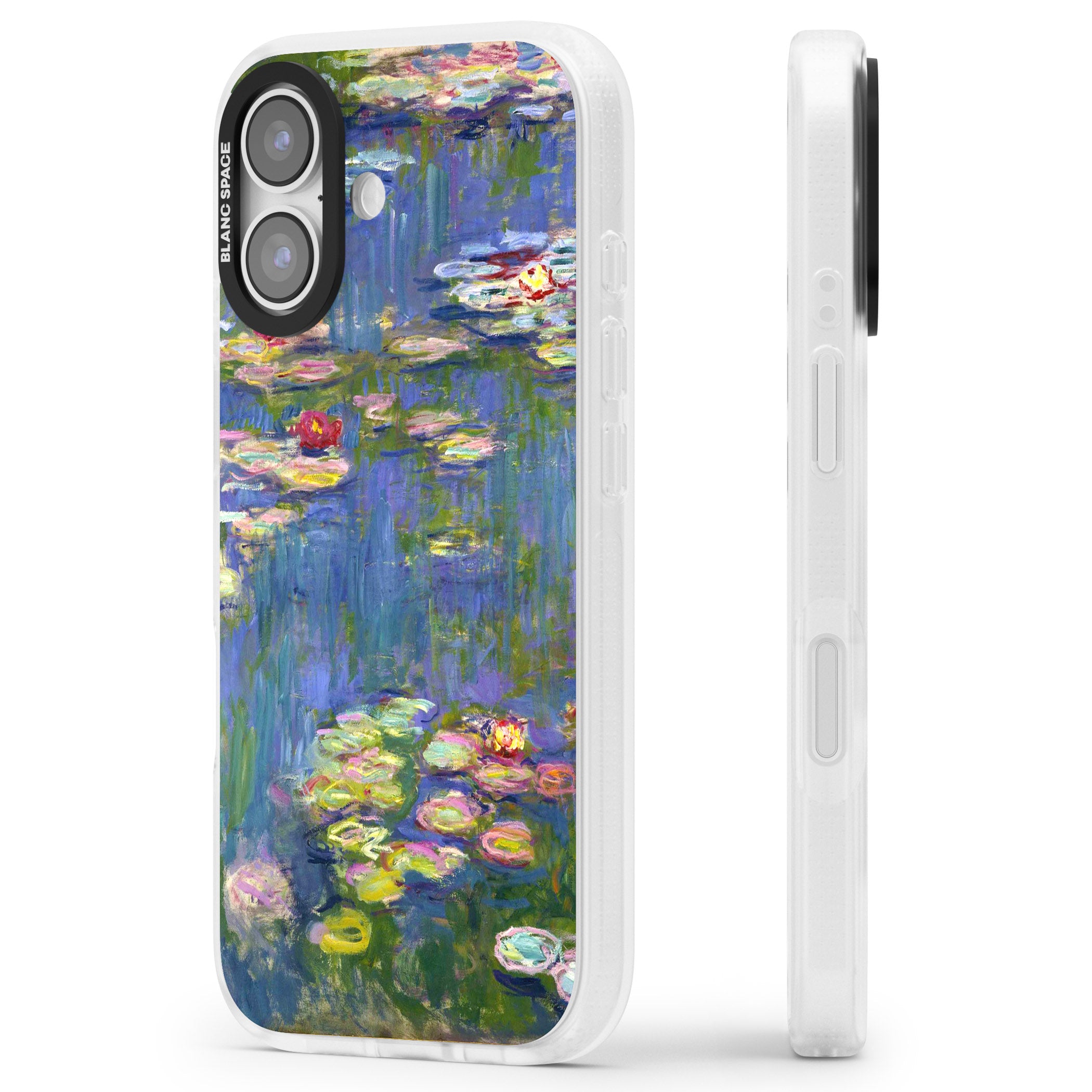 Water Lilies II iPhone 17 Impact Air Clear Phone Case Side Profile