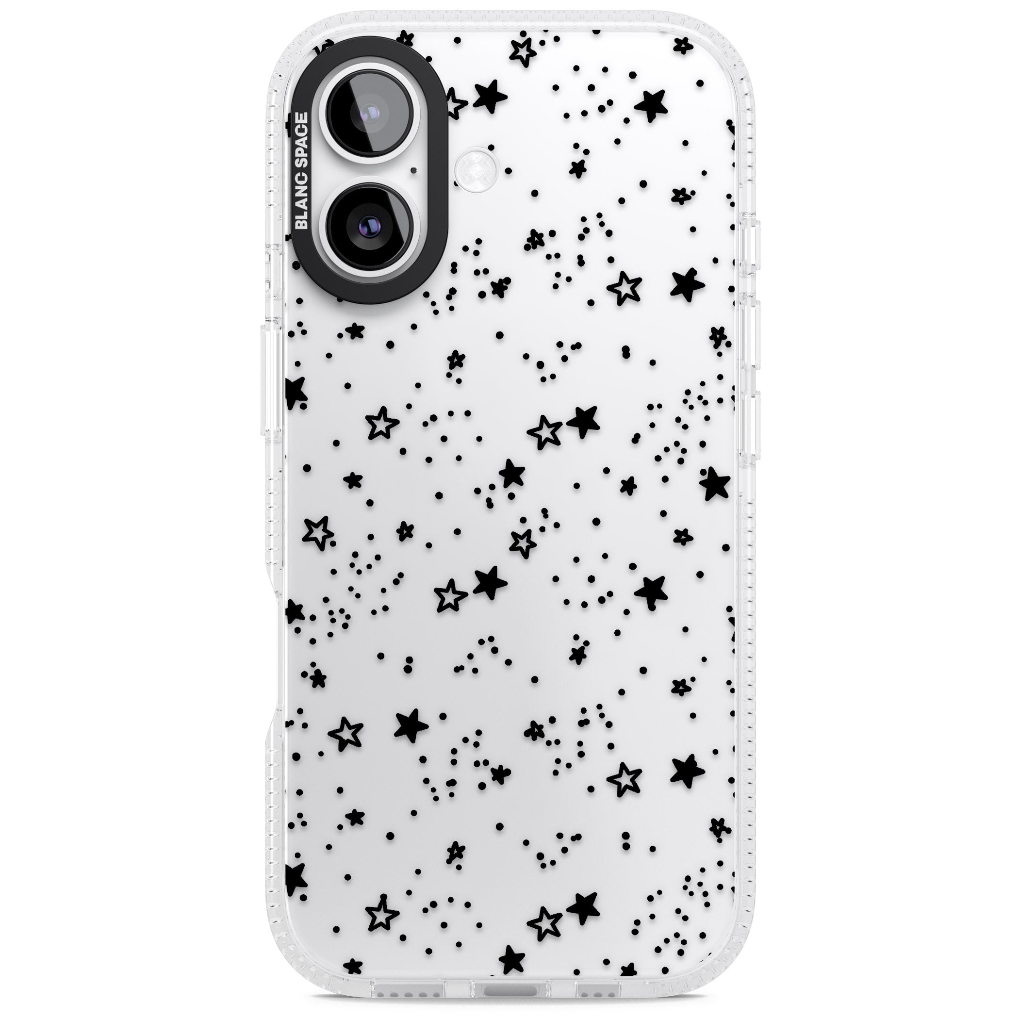 Black Star Speckle iPhone 17 Impact Air Clear Phone Case