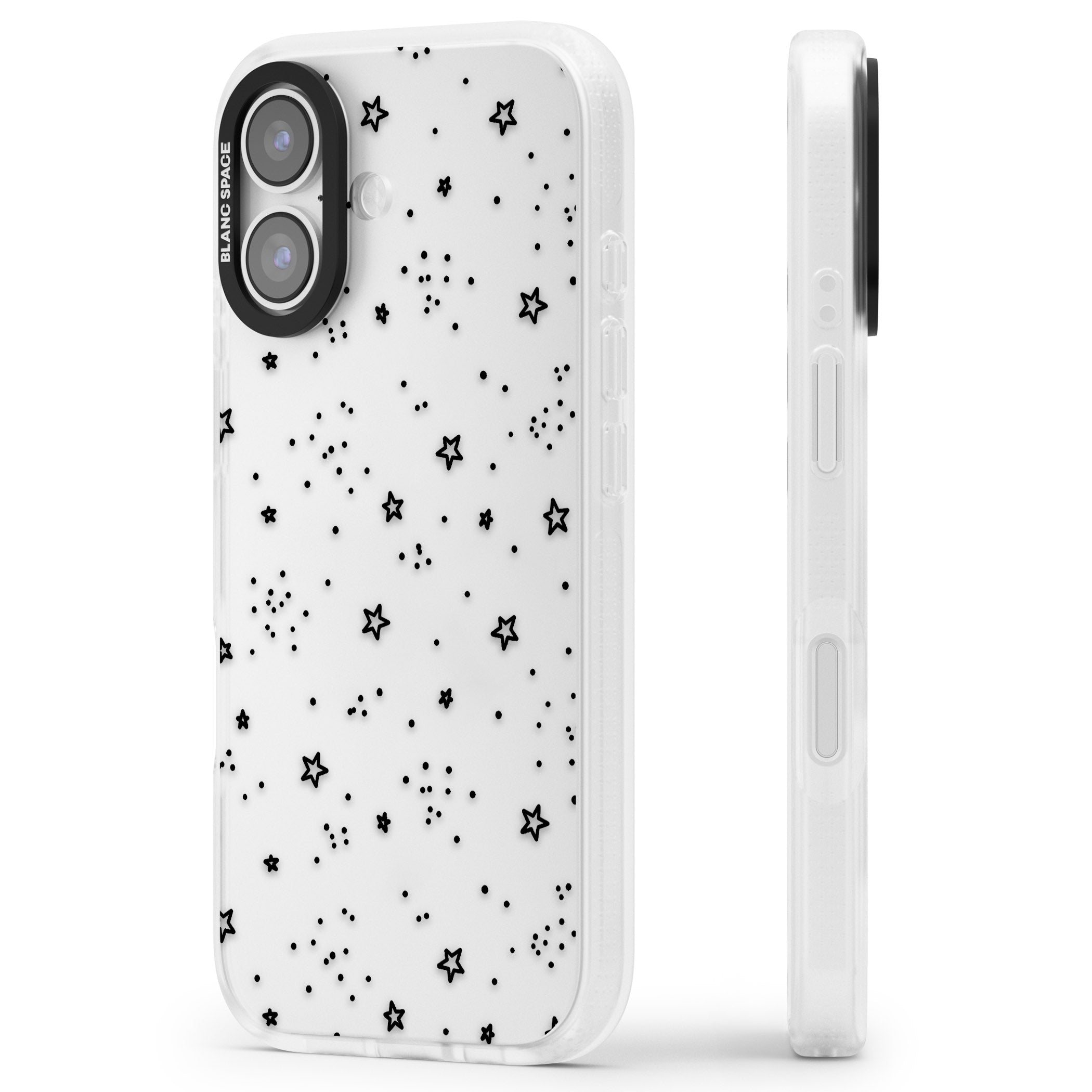 Starry Night Sky iPhone 17 Impact Air Clear Phone Case Side Profile