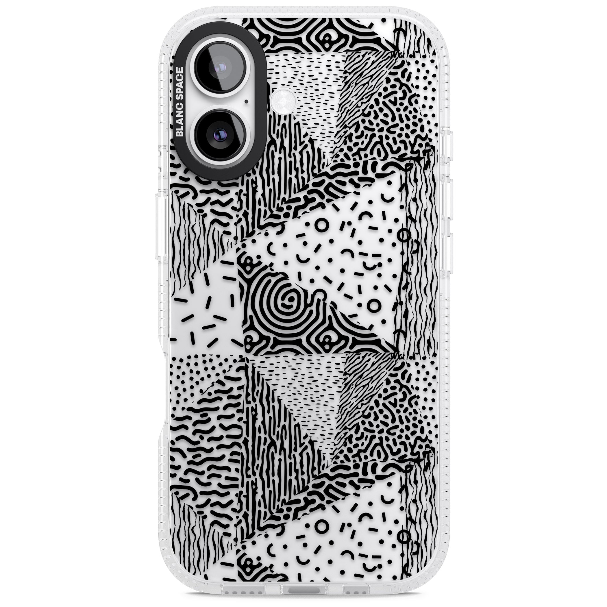 Monochrome Pattern iPhone 17 Impact Air Clear Phone Case