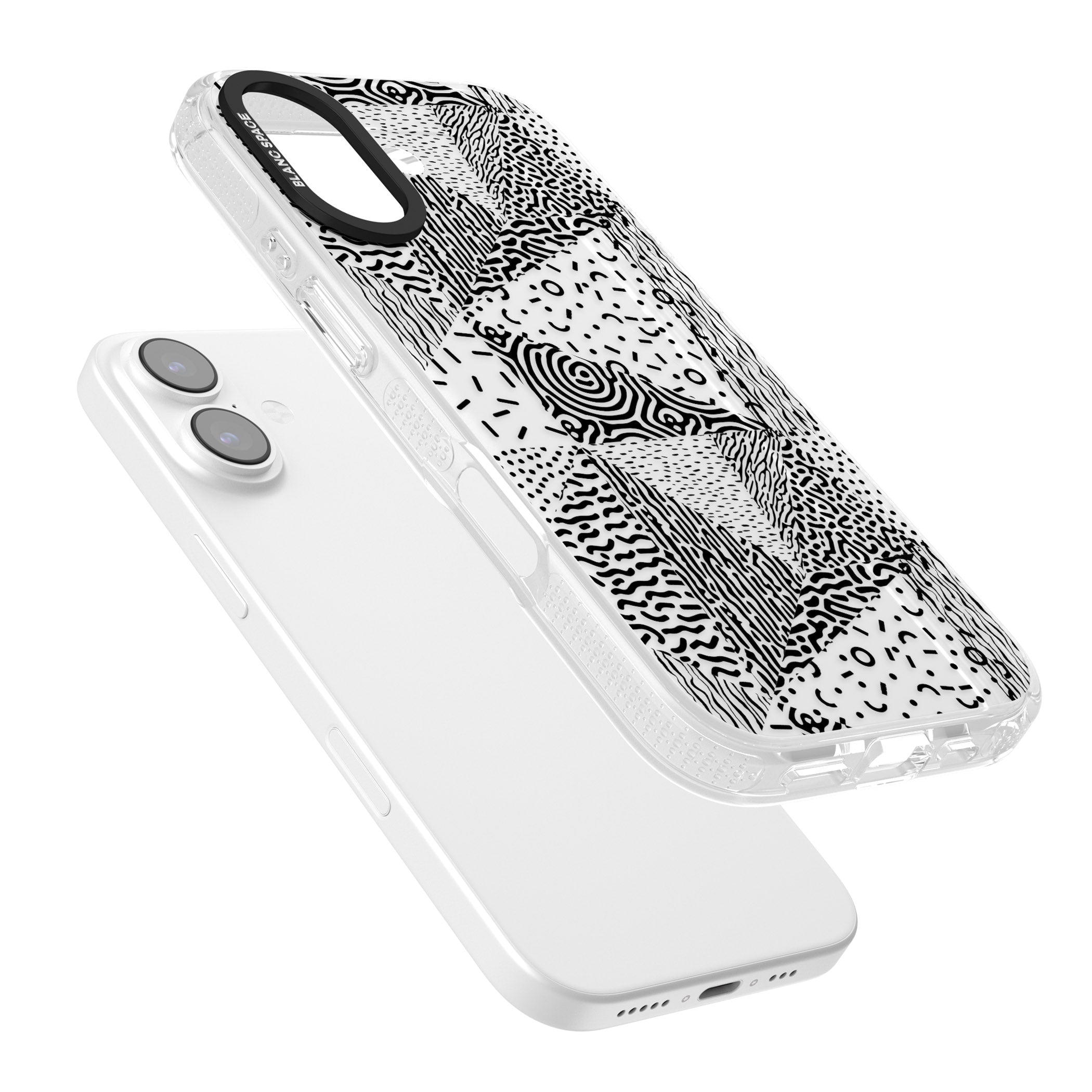 Monochrome Pattern iPhone 17 Impact Air Clear Phone Case Colours