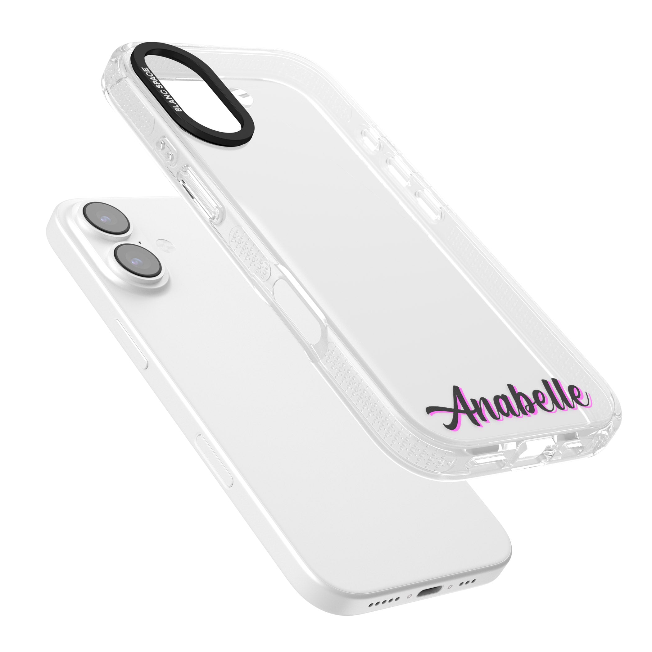 Personalised Cute Bottom Name iPhone 17 Impact Air Clear Phone Case Colours