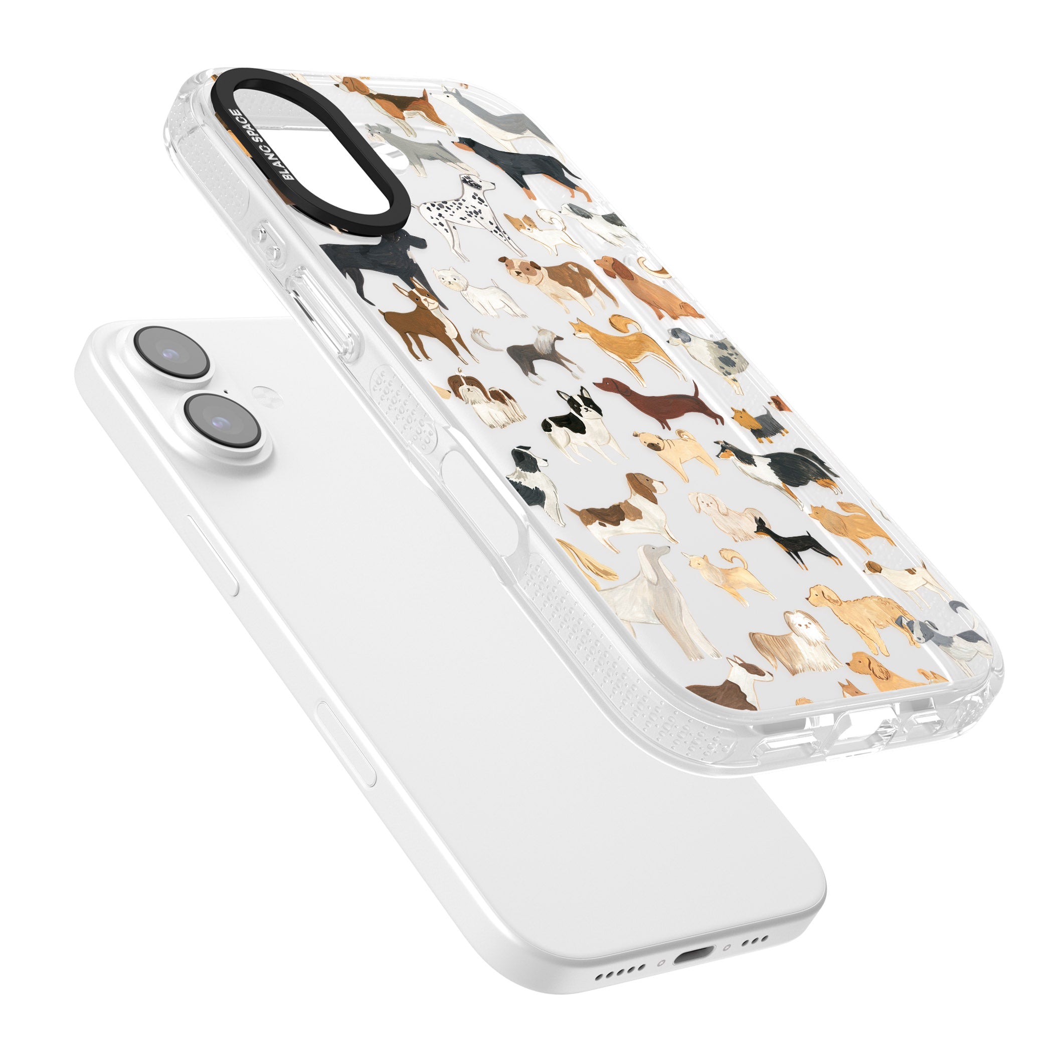 Hand Painted Dogs iPhone 17 Impact Air Clear Phone Case Colours
