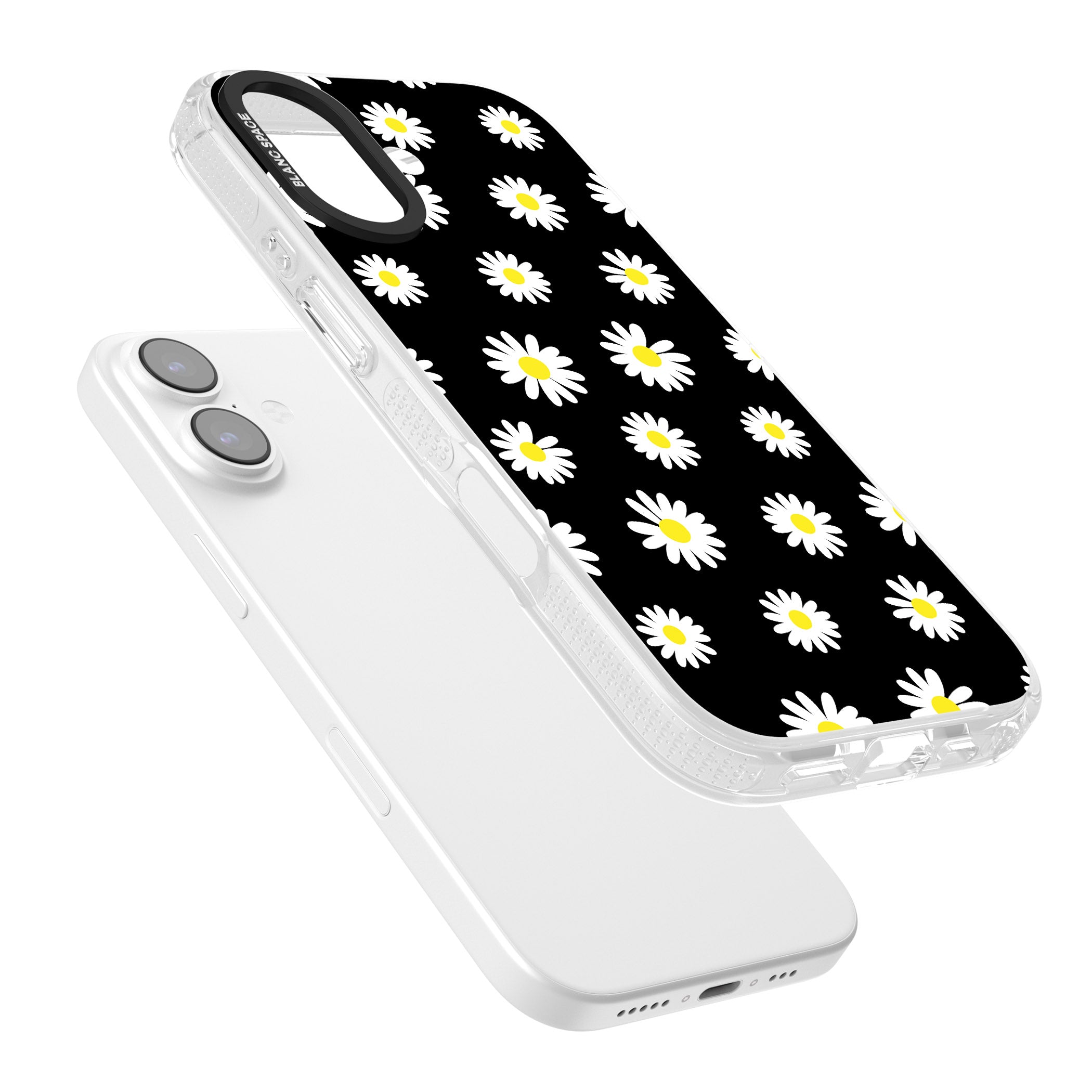 Personalised Chic Daisy Pattern iPhone 17 Impact Air Clear Phone Case Colours