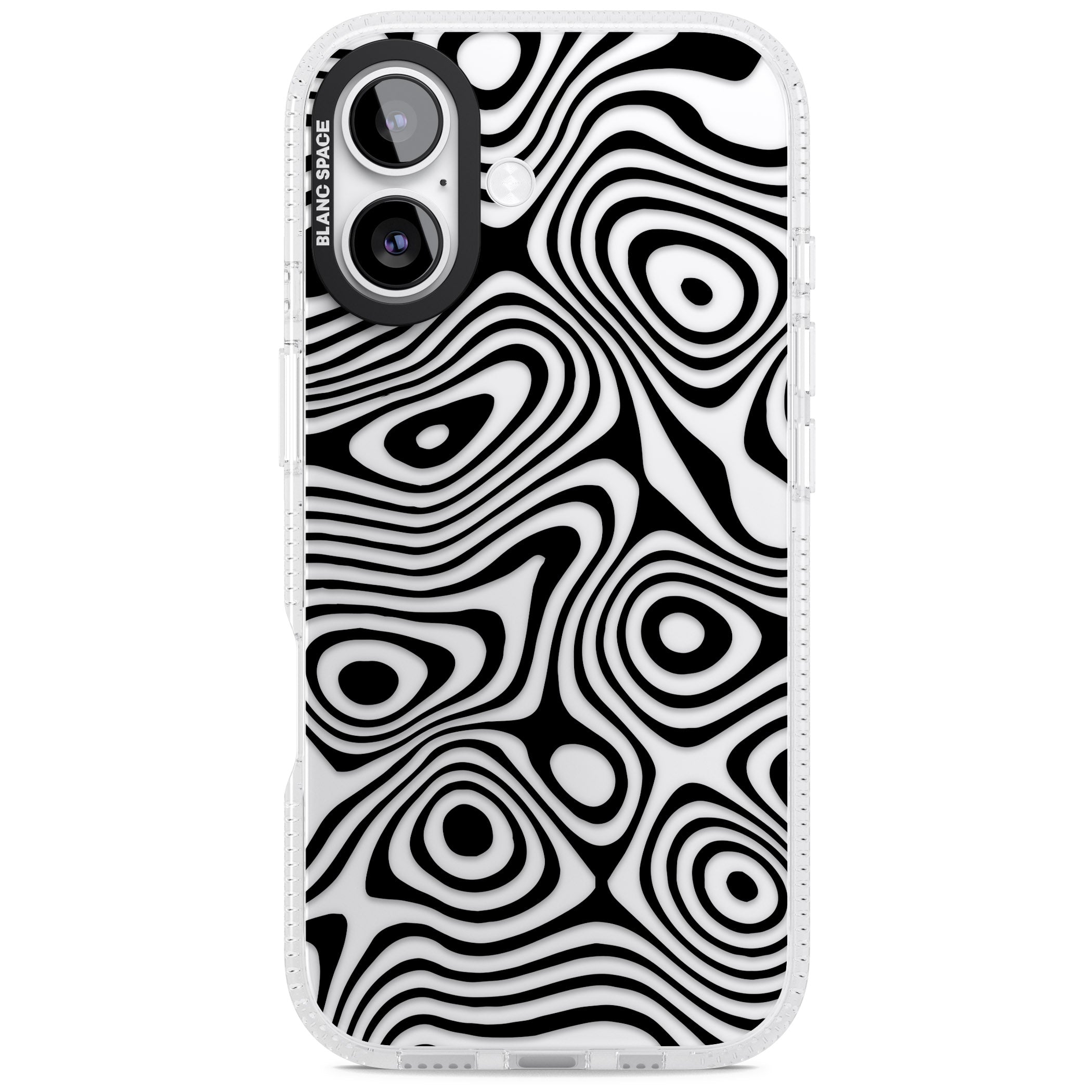 Dark Topographic Map iPhone 17 Impact Air Clear Phone Case