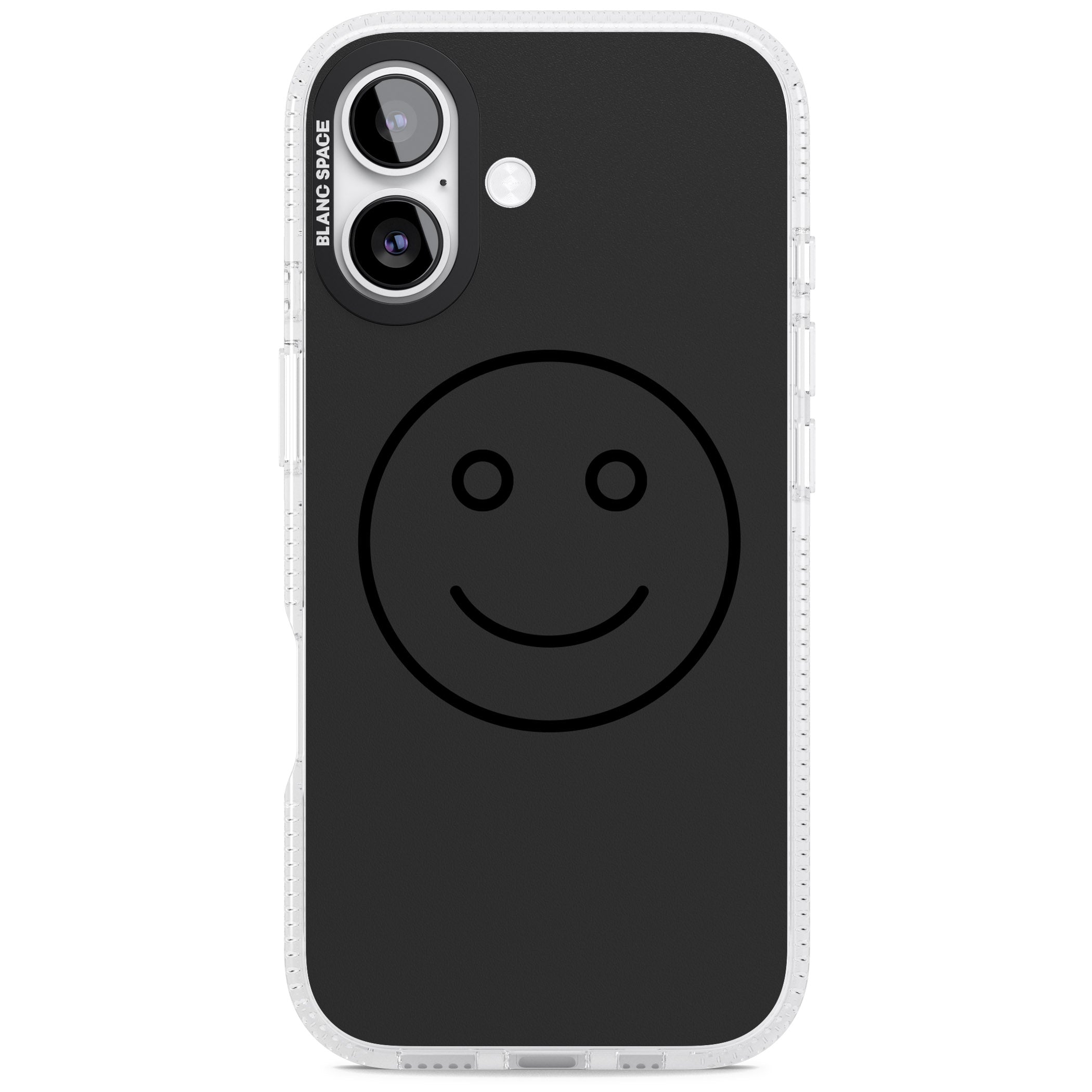 Dark Smiley Face iPhone 17 Impact Air Clear Phone Case