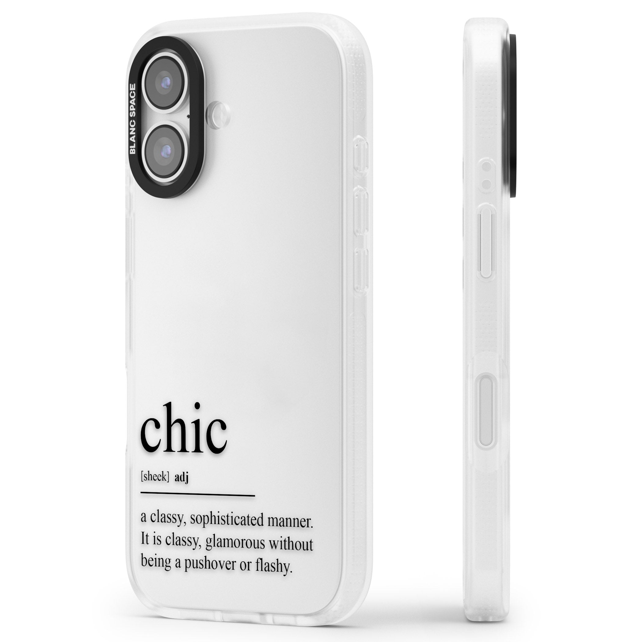 Chic iPhone 17 Impact Air Clear Phone Case Side Profile
