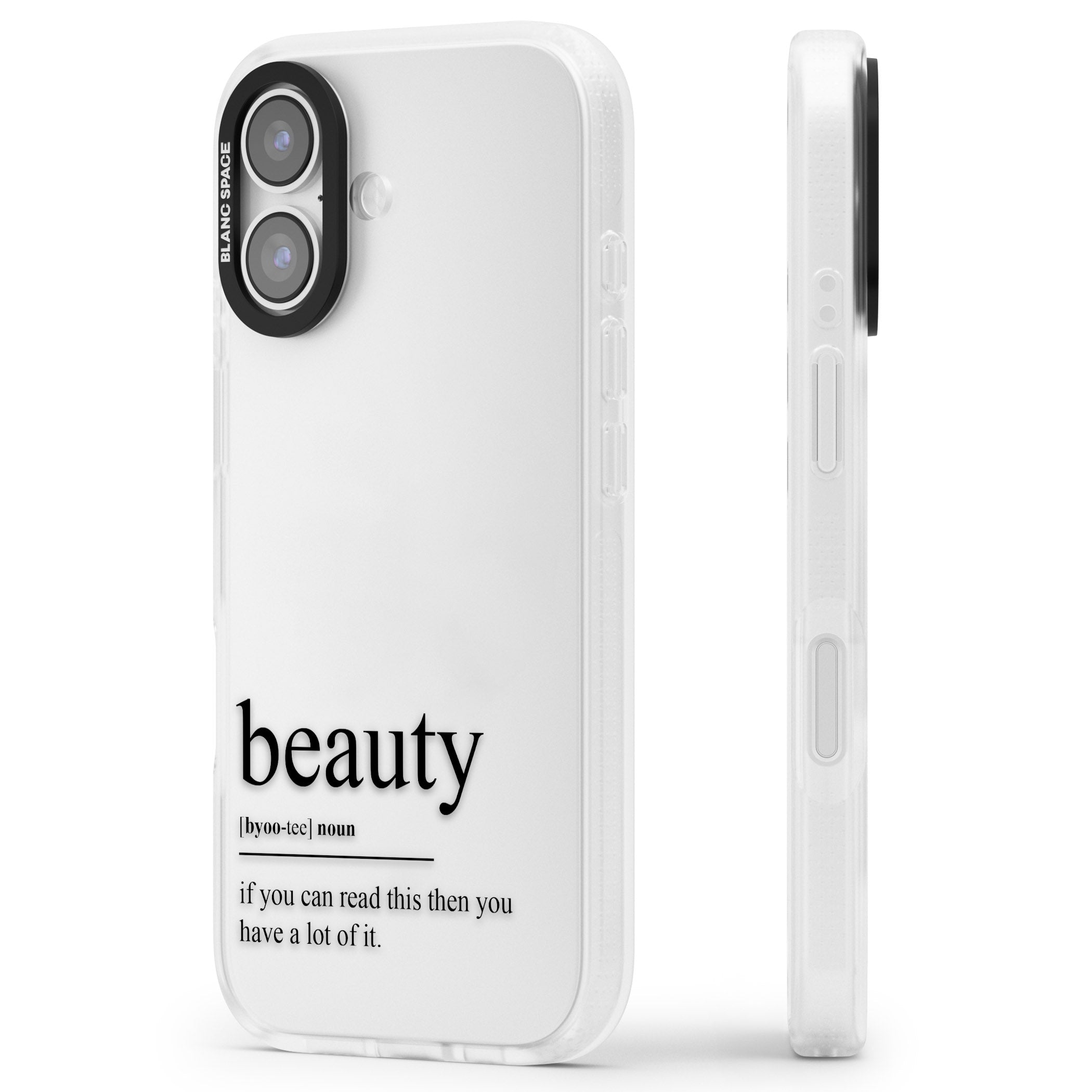 Beauty iPhone 17 Impact Air Clear Phone Case Side Profile