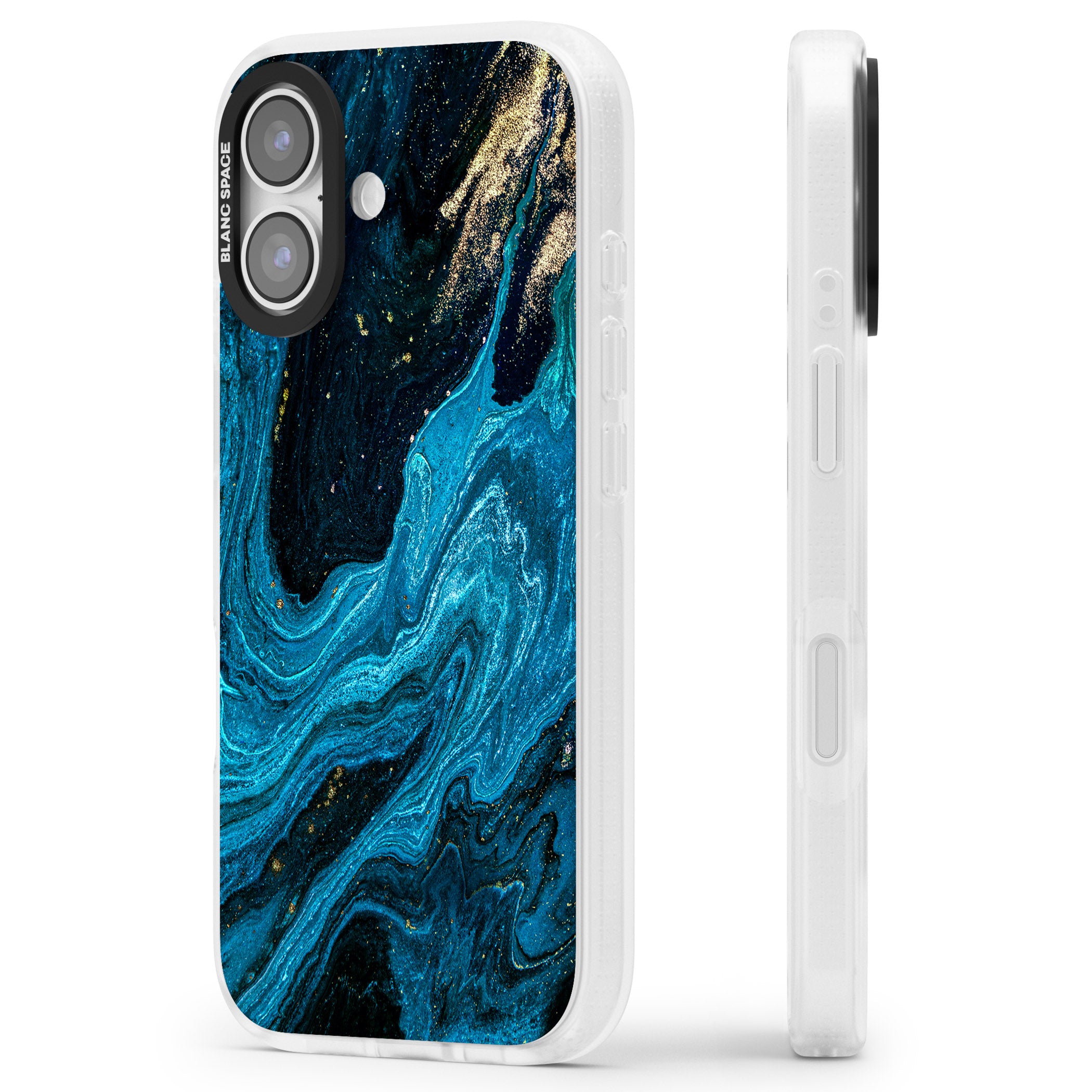 Saphire Lagoon iPhone 17 Impact Air Clear Phone Case Side Profile