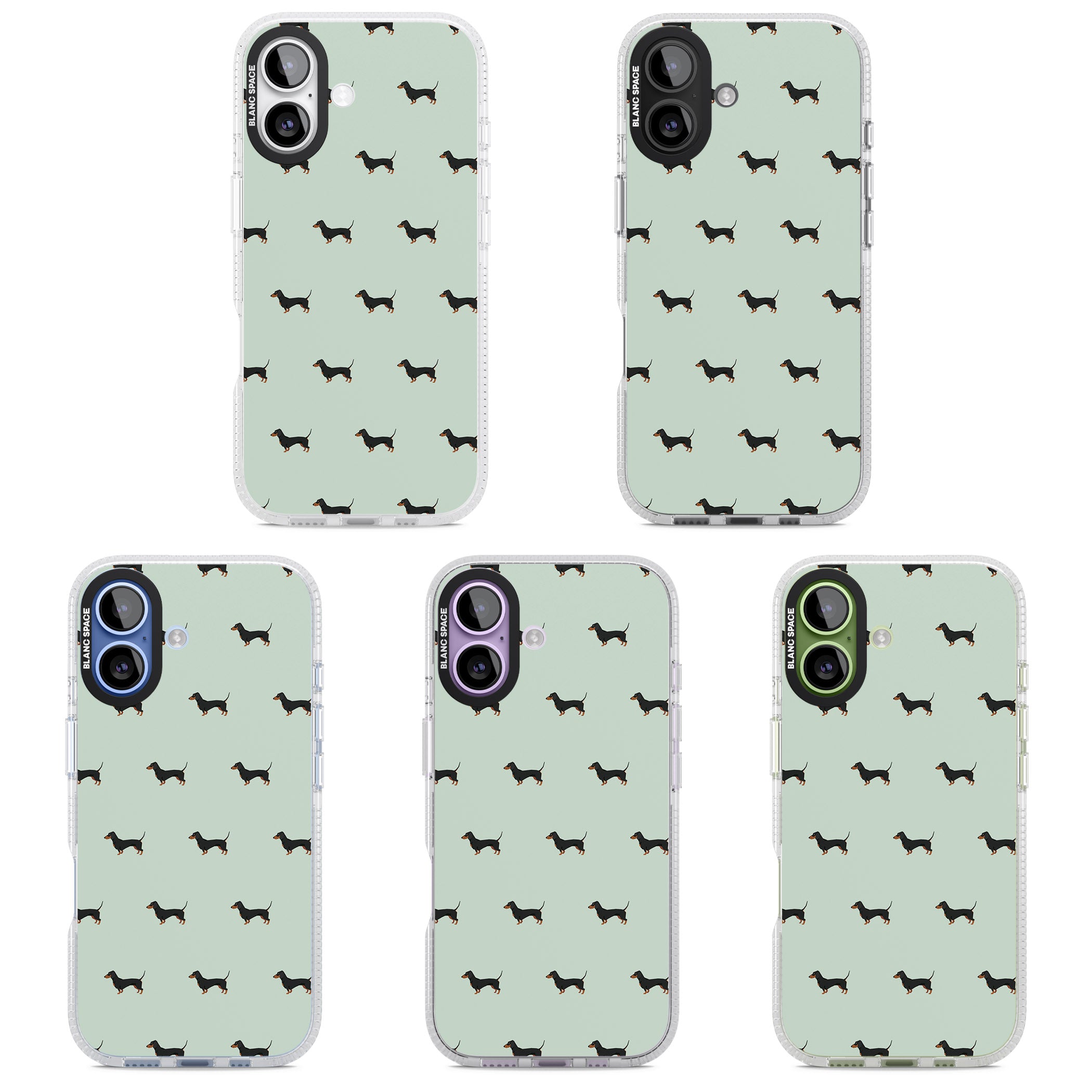 Dachshund Dog Pattern iPhone 17 Impact Air Clear Phone Case APT Impact Protection
