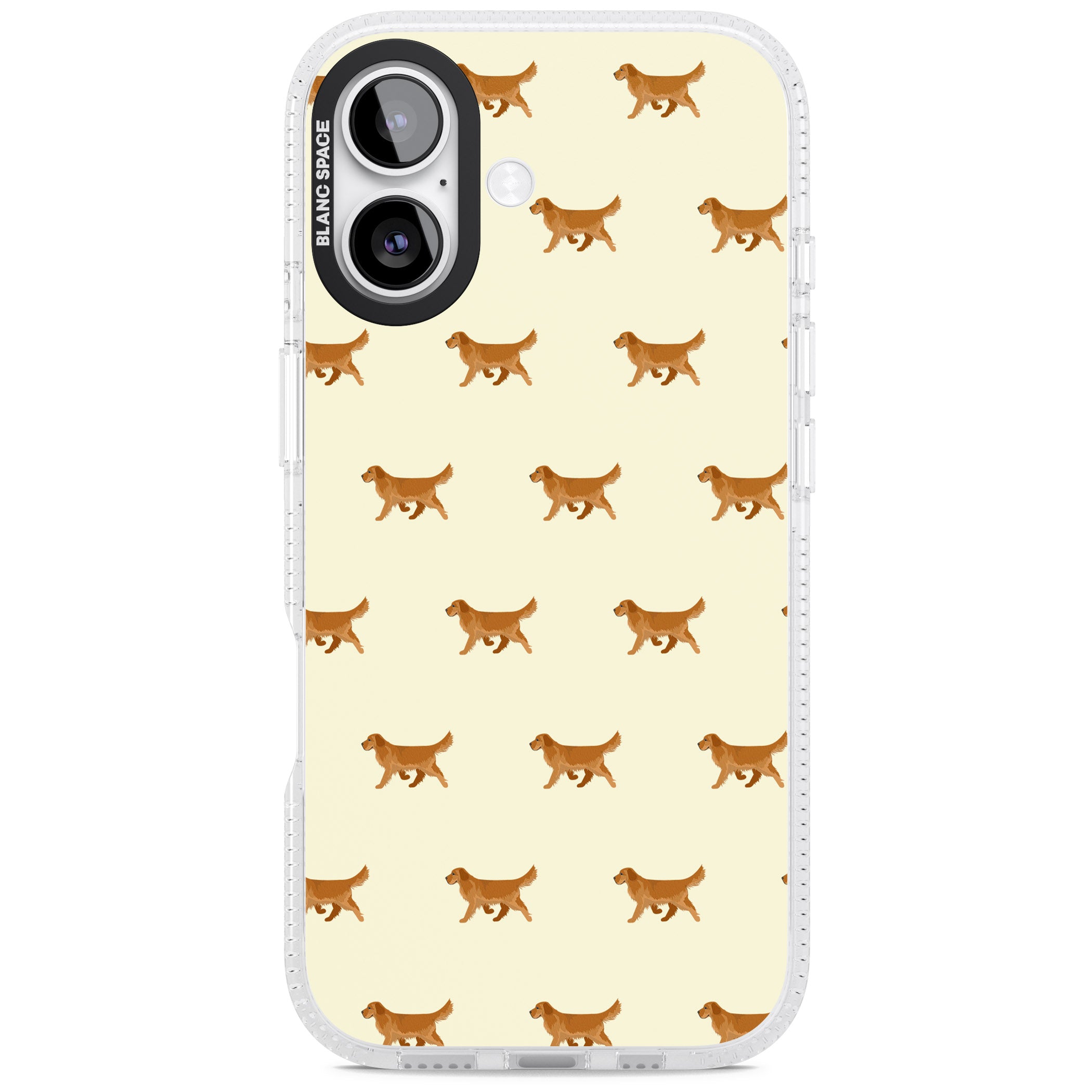 Golden Retriever Dog Pattern iPhone 17 Impact Air Clear Phone Case