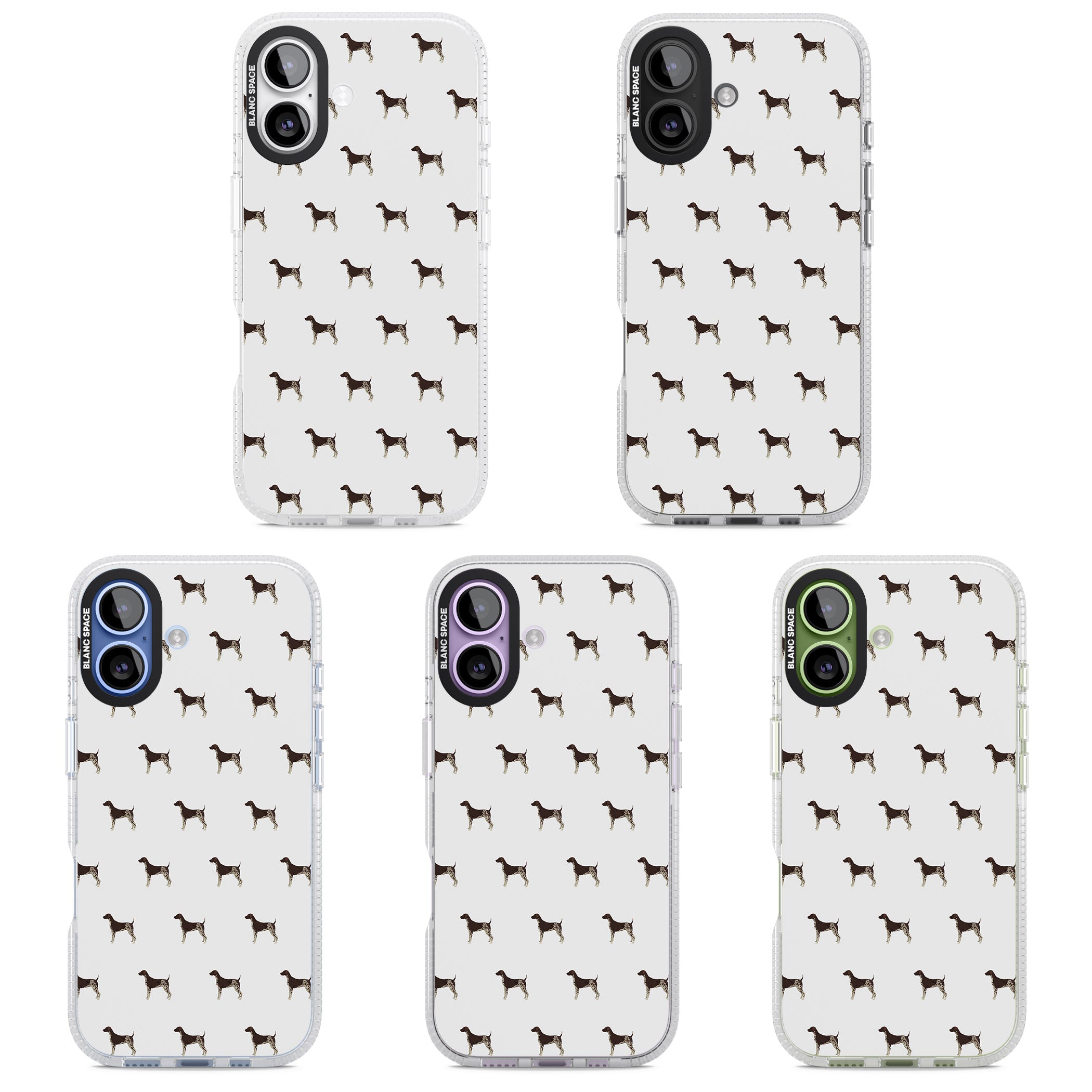 German Shorthaired Pointer Pattern iPhone 17 Impact Air Clear Phone Case APT Impact Protection