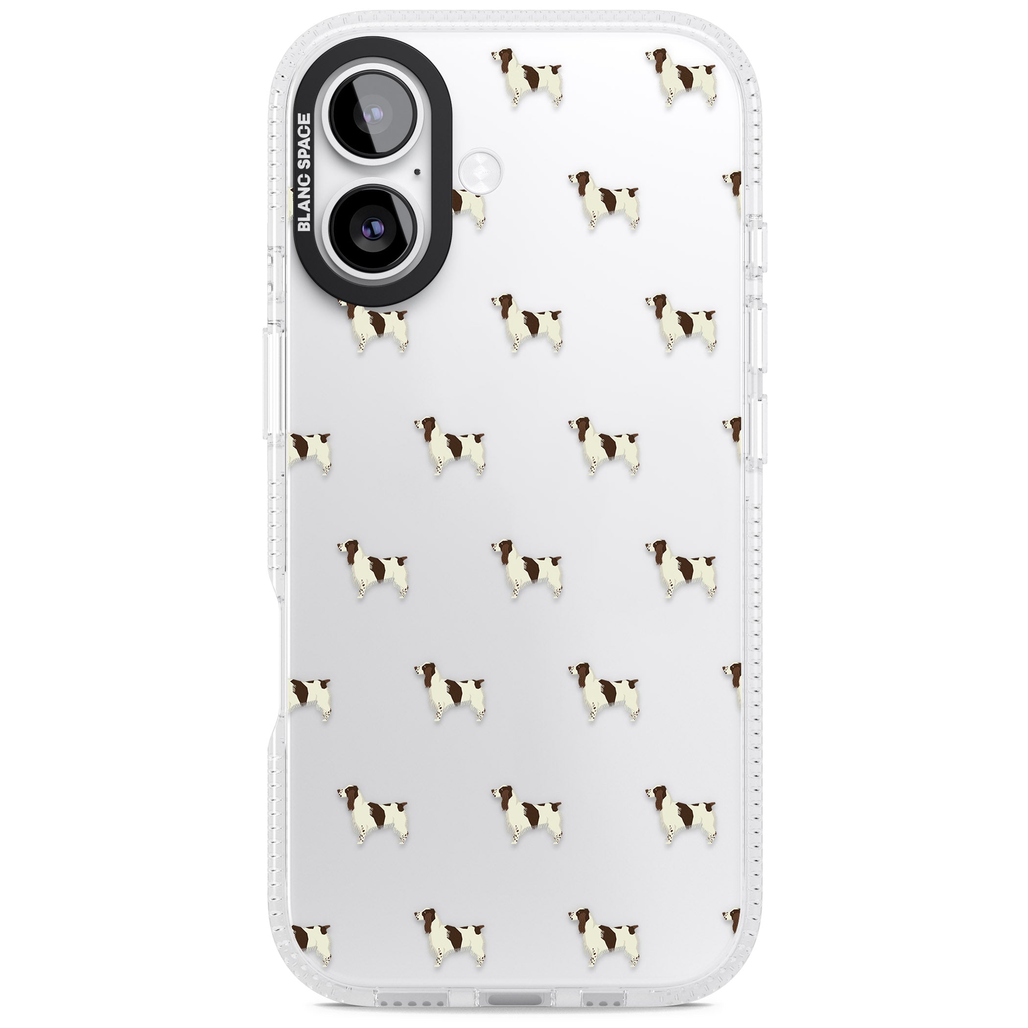 Spaniel Pattern iPhone 17 Impact Air Clear Phone Case