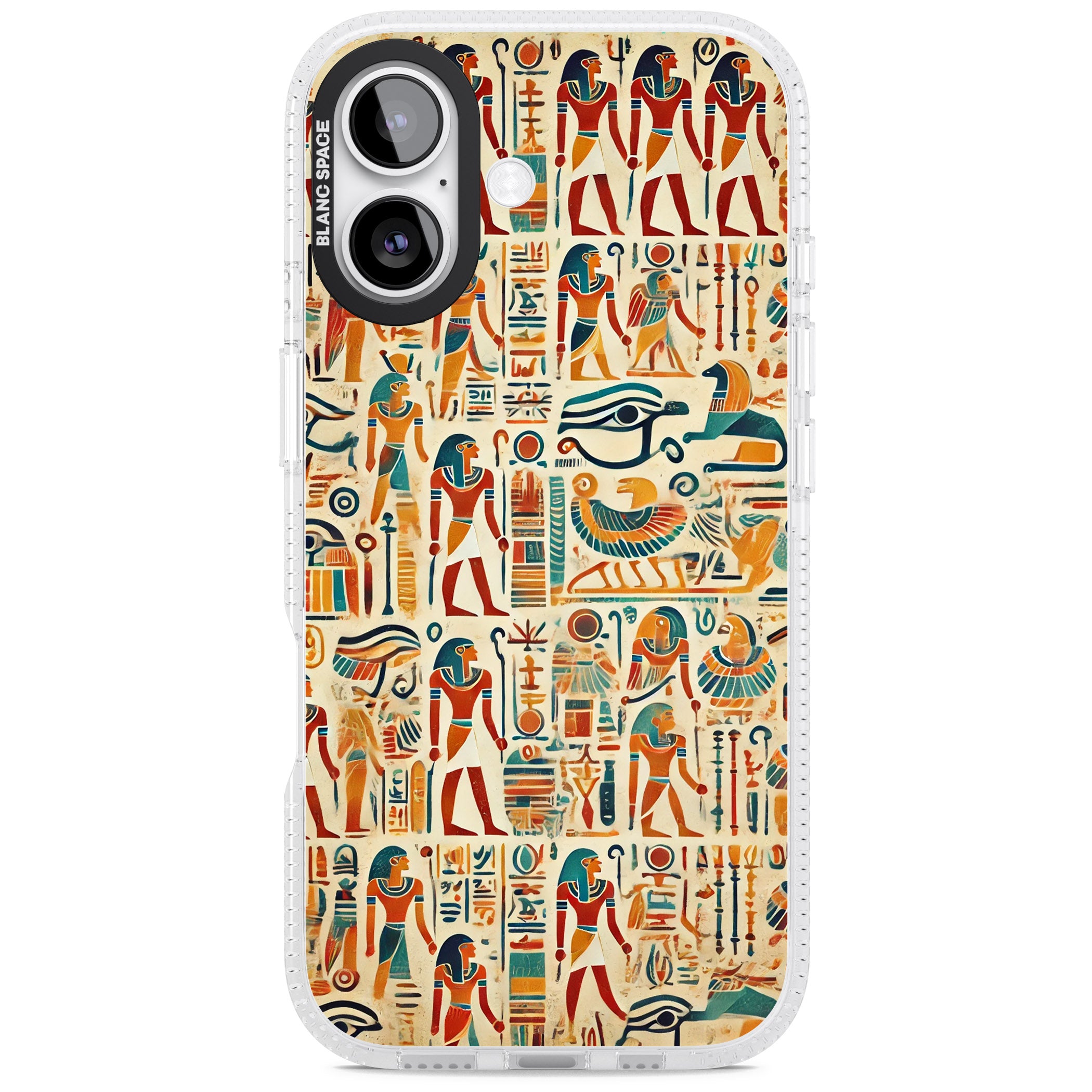 Egyptian Heiroglyphics iPhone 17 Impact Air Clear Phone Case