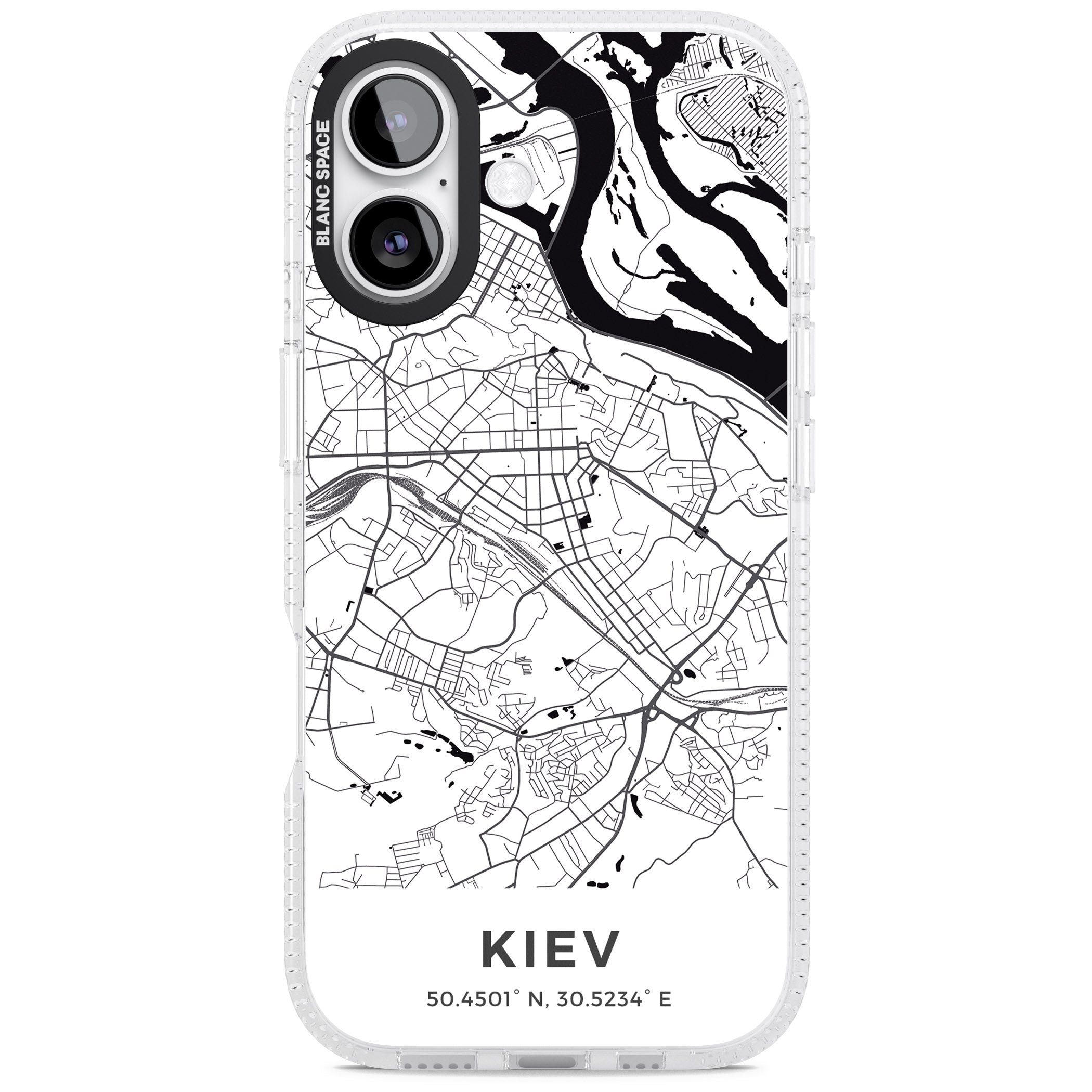 Kiev Map iPhone 17 Impact Air Clear Phone Case