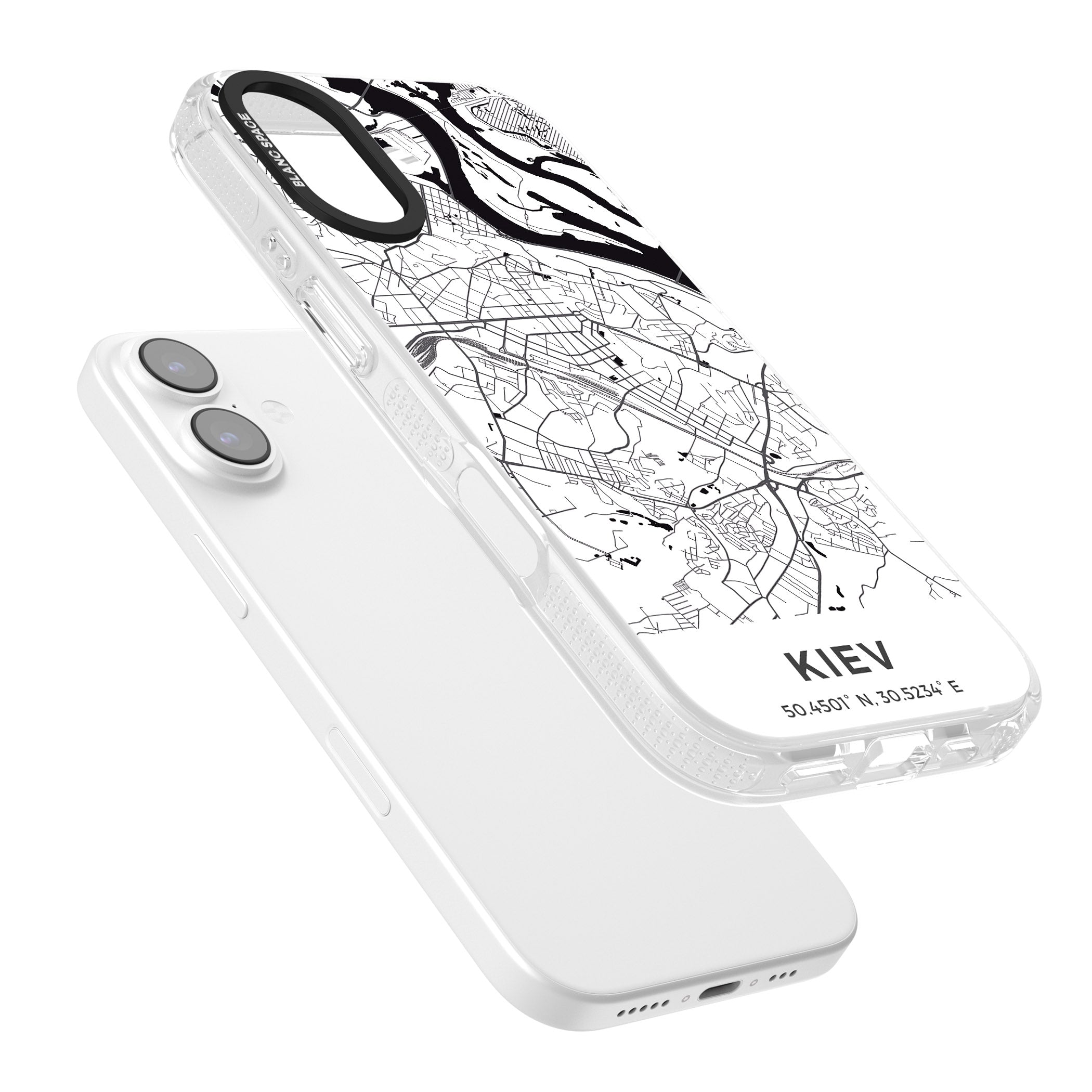 Kiev Map iPhone 17 Impact Air Clear Phone Case Colours