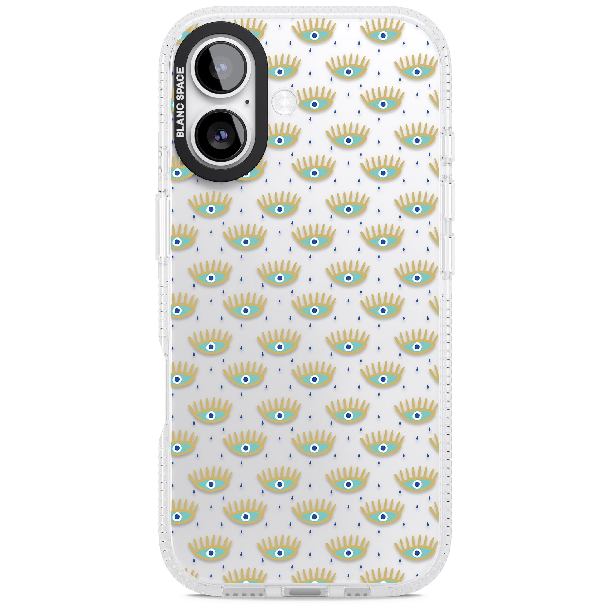 Crying Eyes Pattern iPhone 17 Impact Air Clear Phone Case