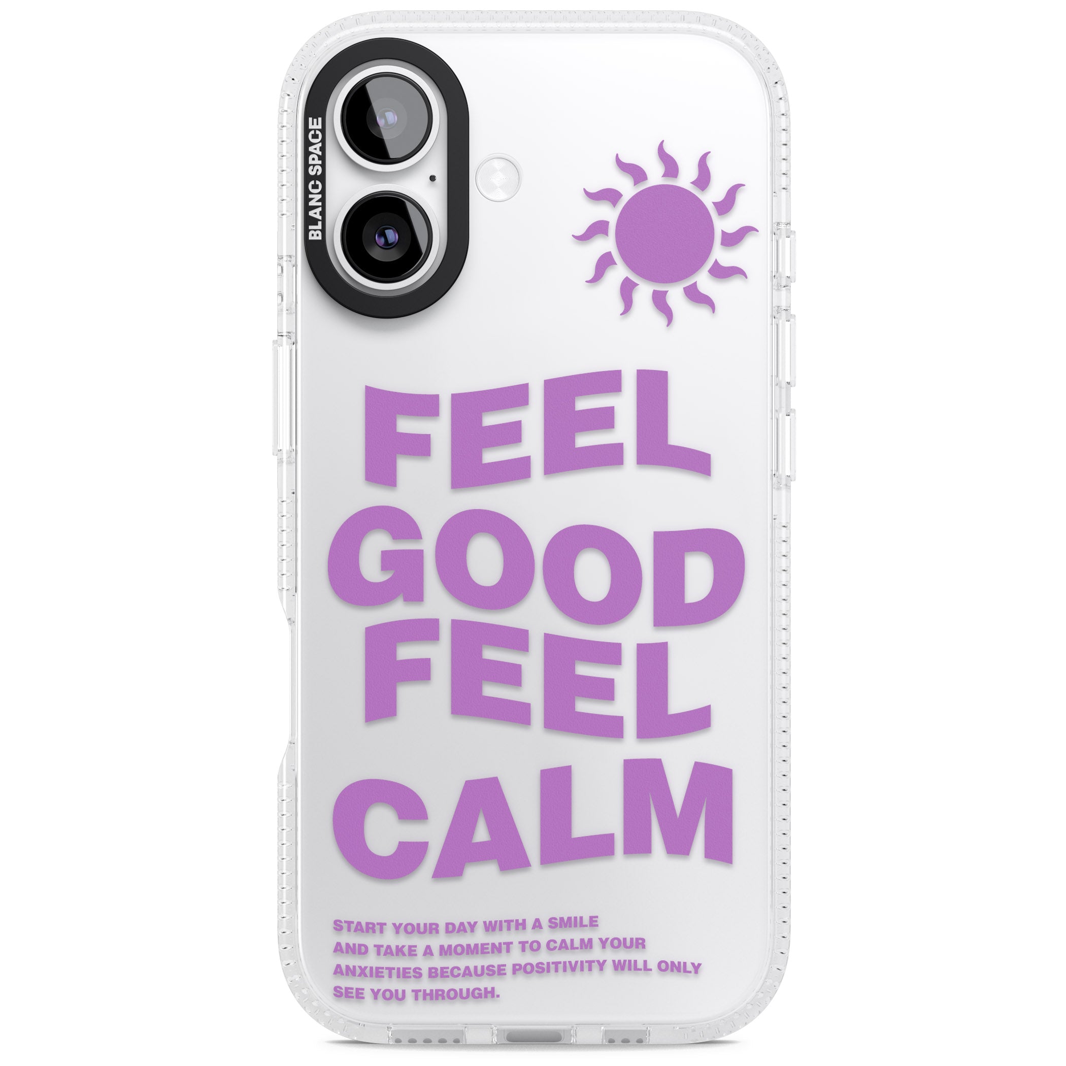Feel Good Feel Calm (Purple) iPhone 17 Impact Air Clear Phone Case