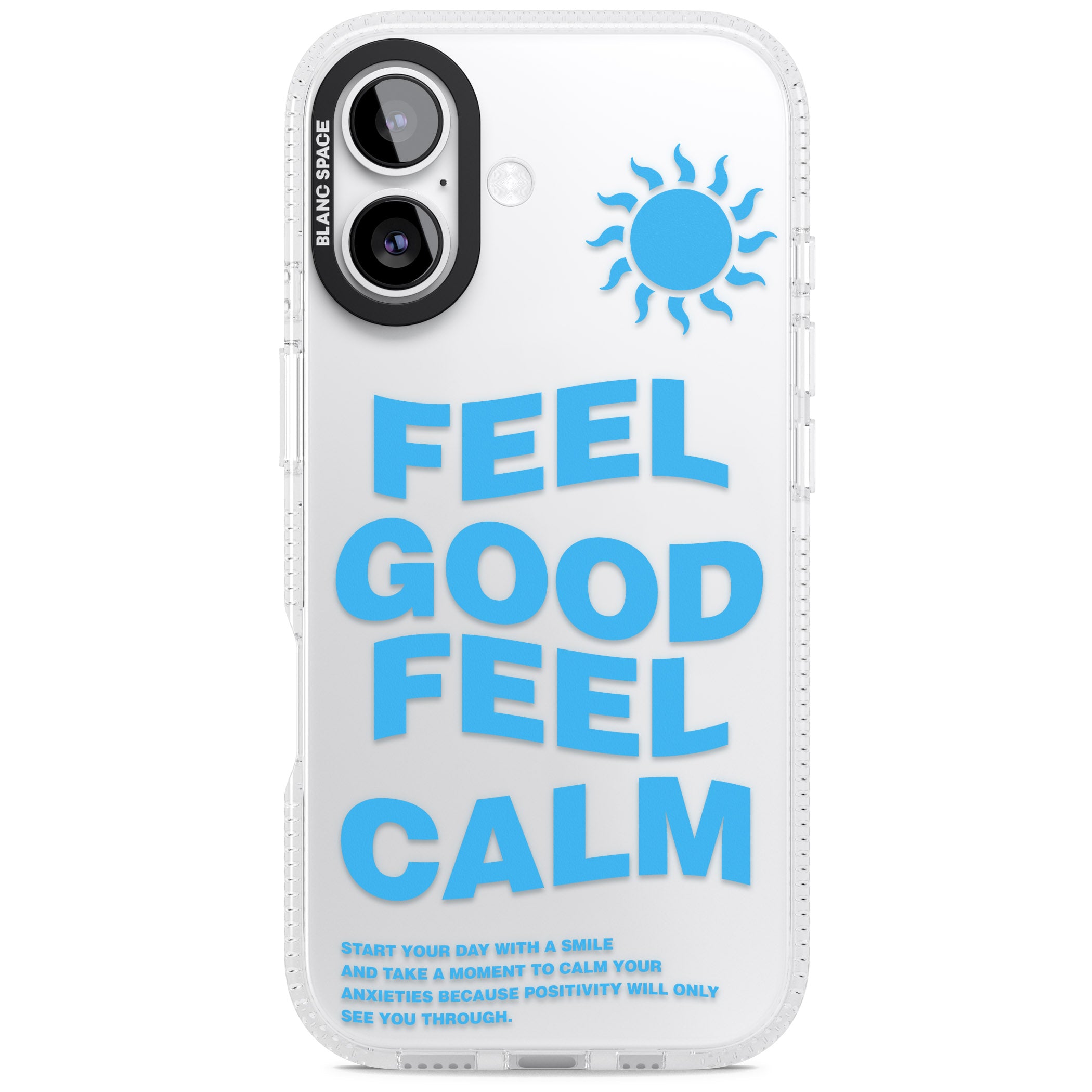 Feel Good Feel Calm (Blue) iPhone 17 Impact Air Clear Phone Case