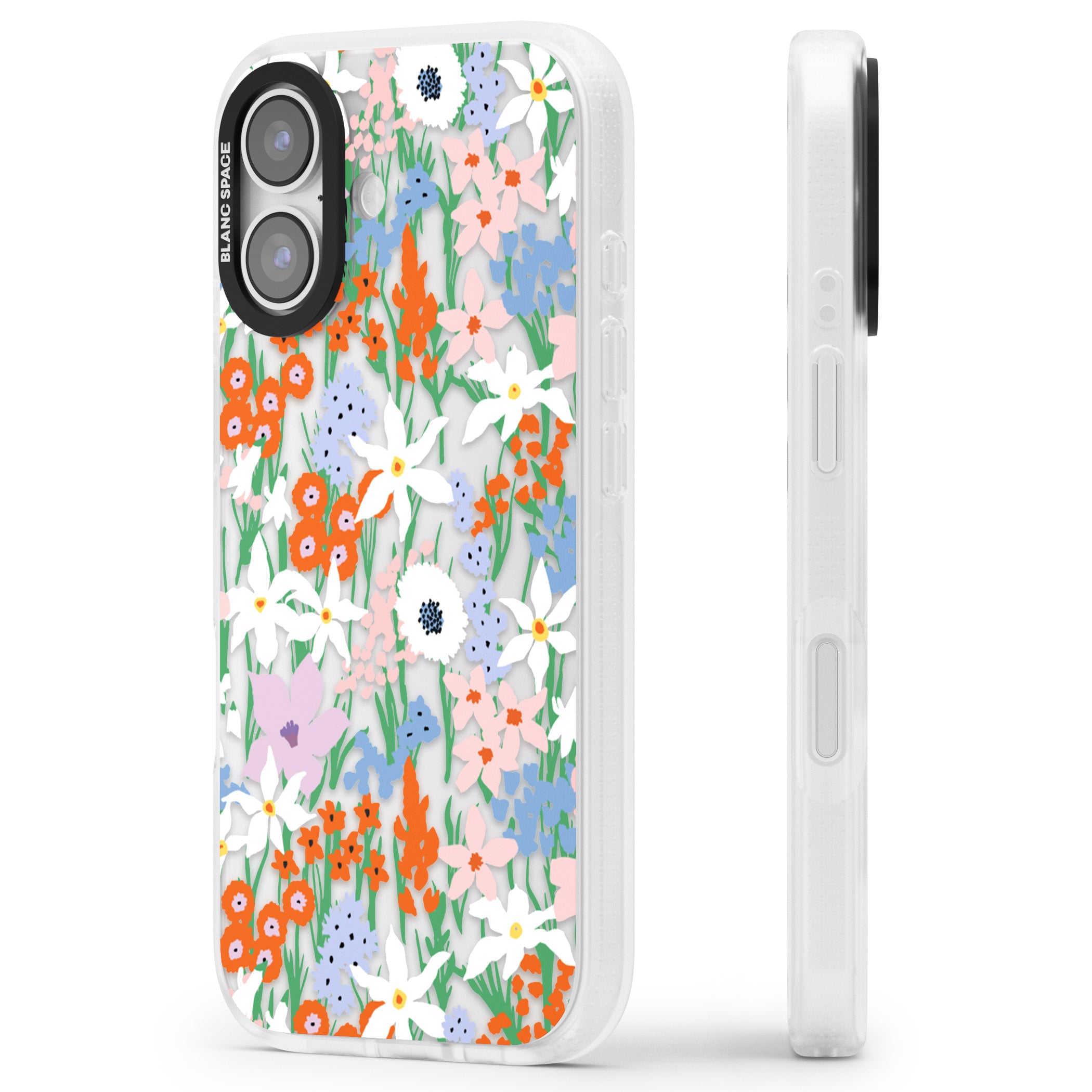 Floral Bouquet: Vibrant Blooms iPhone 17 Impact Air Clear Phone Case Side Profile