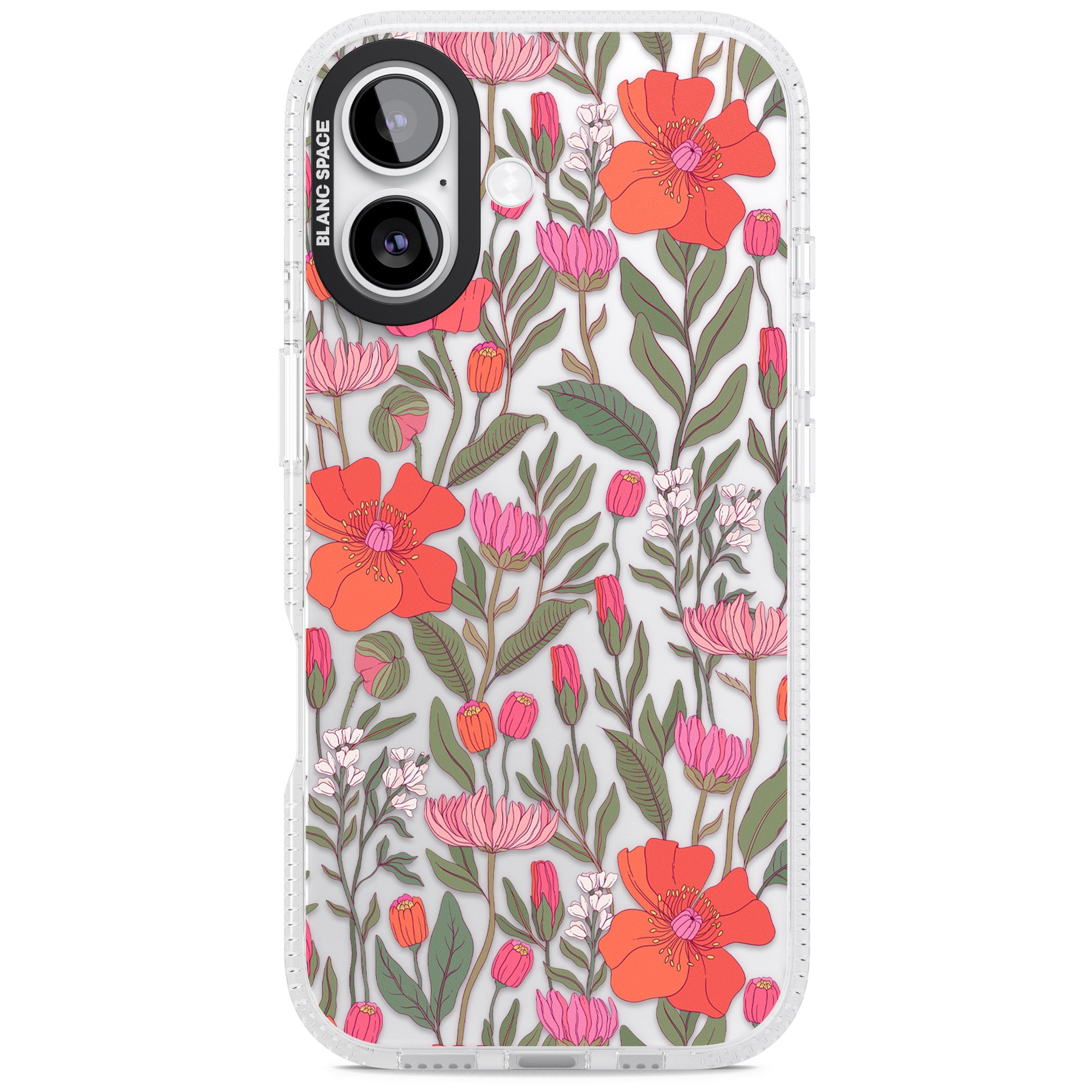 Peachy Floral iPhone 17 Impact Air Clear Phone Case