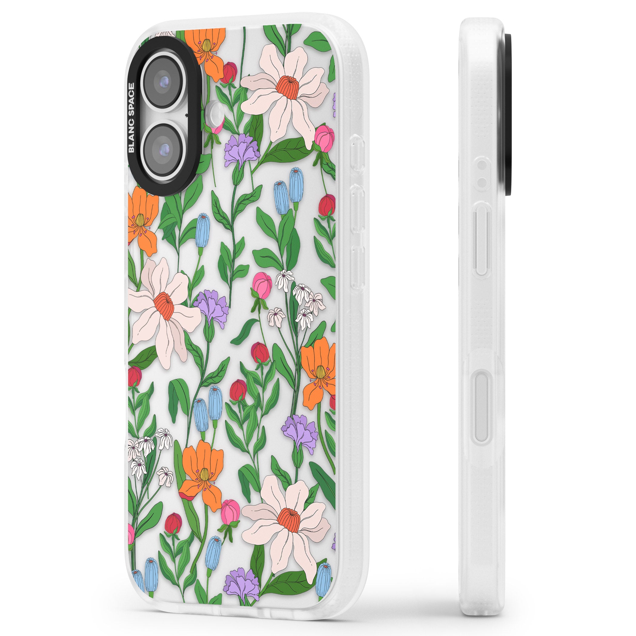 Full Bloom iPhone 17 Impact Air Clear Phone Case Side Profile