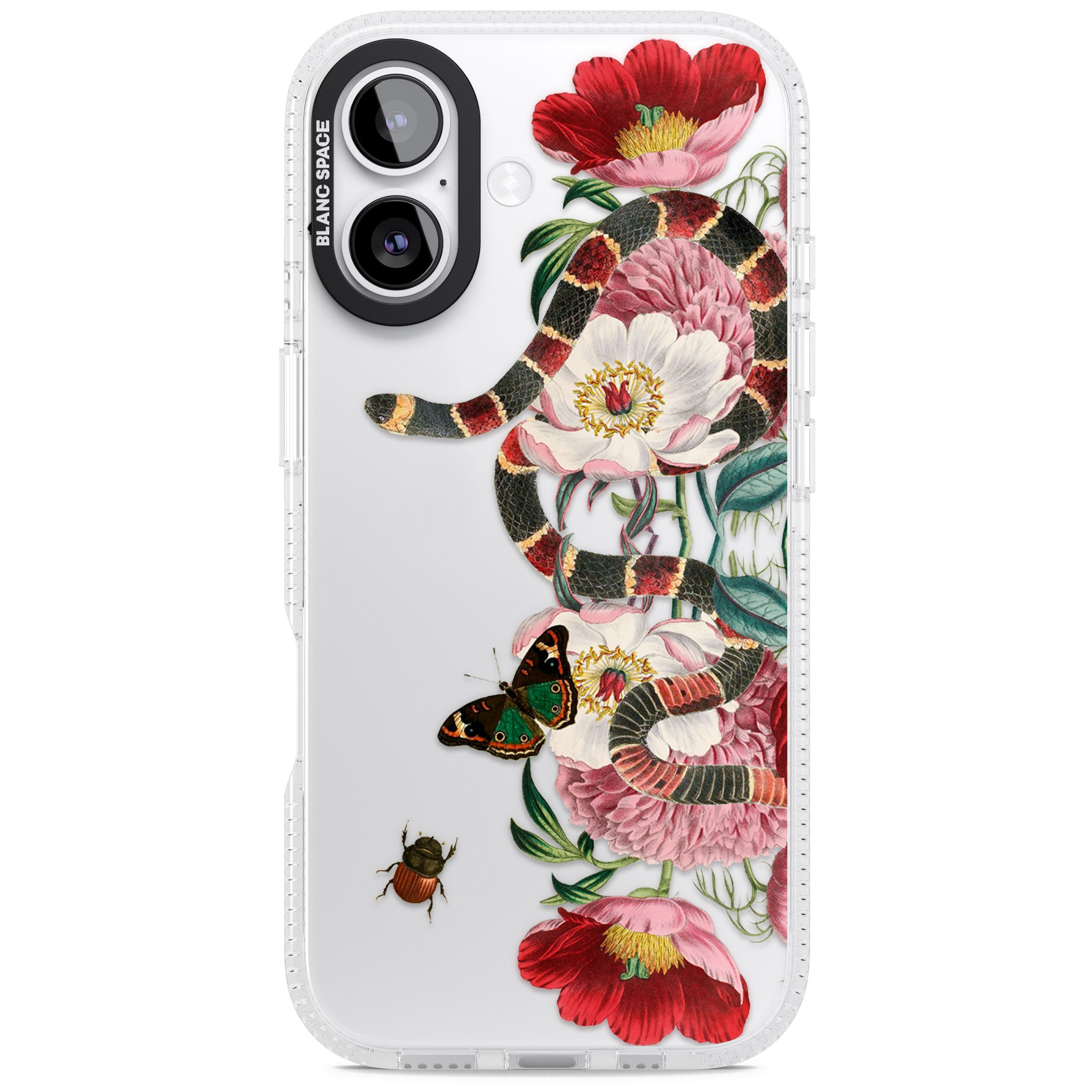 Floral Snake iPhone 17 Impact Air Clear Phone Case