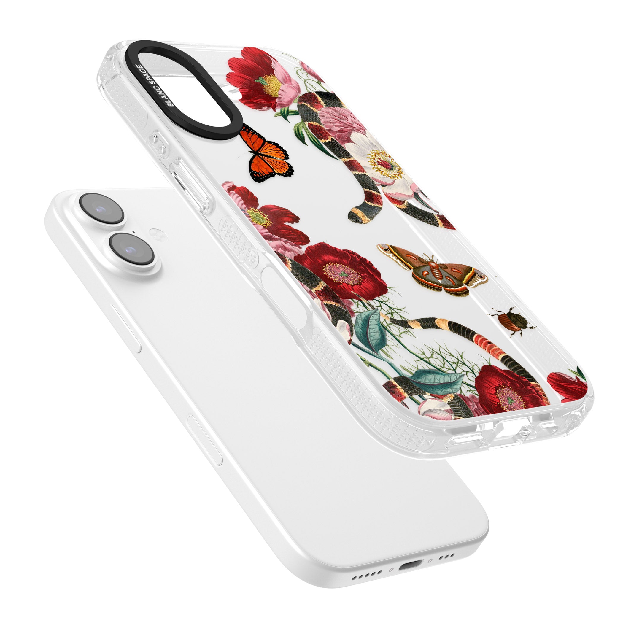 Botanical Snake iPhone 17 Impact Air Clear Phone Case Colours