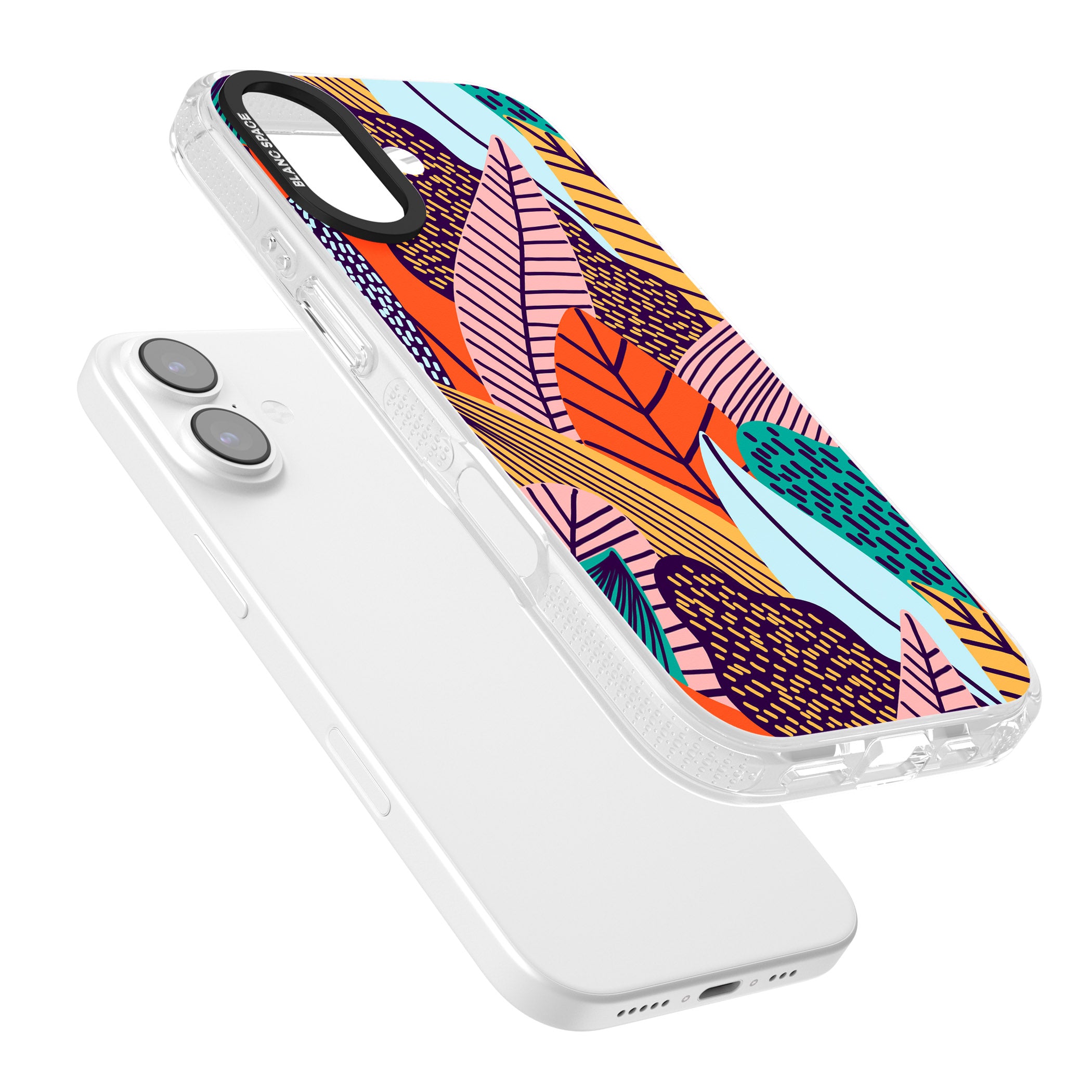 Abstract Leaves iPhone 17 Impact Air Clear Phone Case Colours