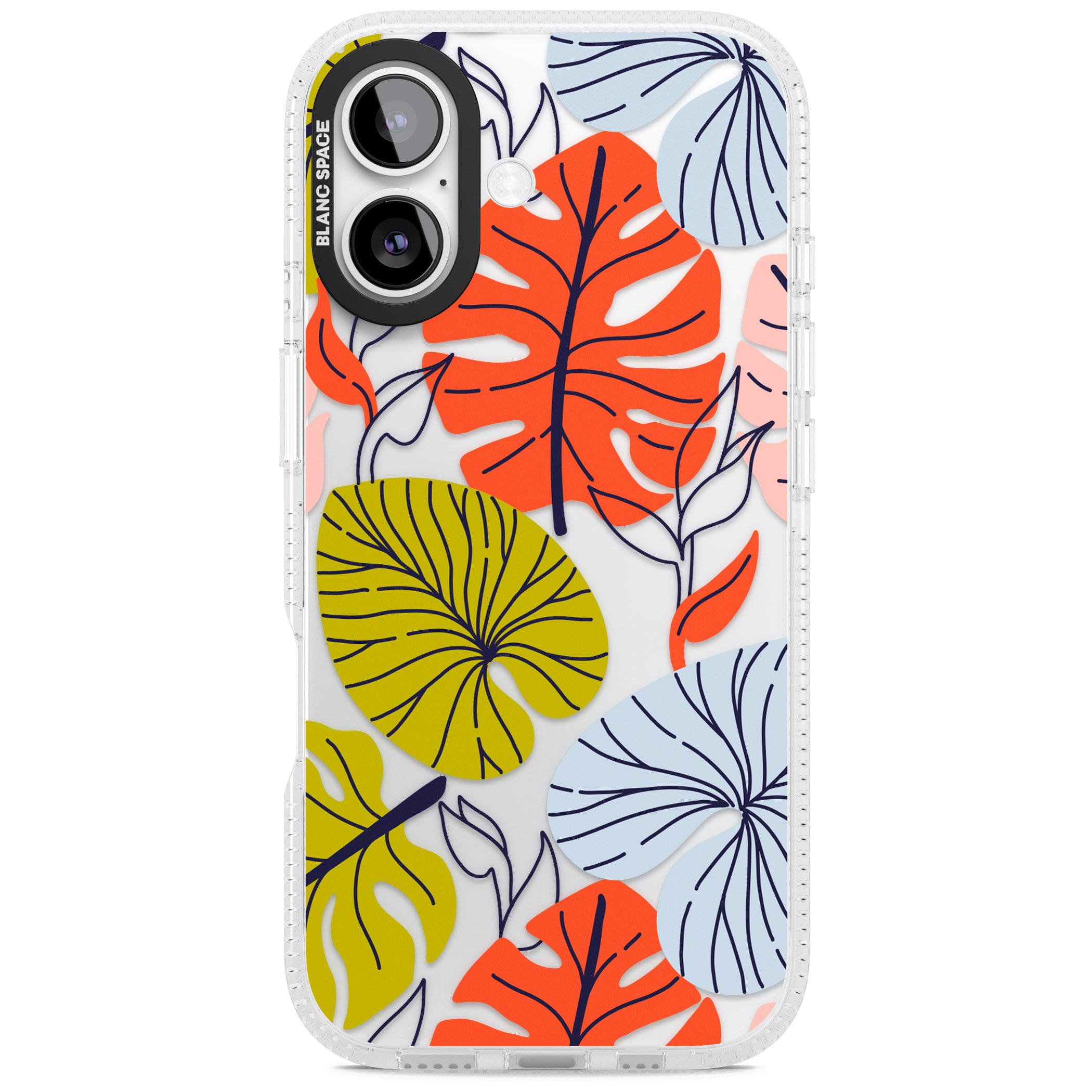 Retro Leaves iPhone 17 Impact Air Clear Phone Case