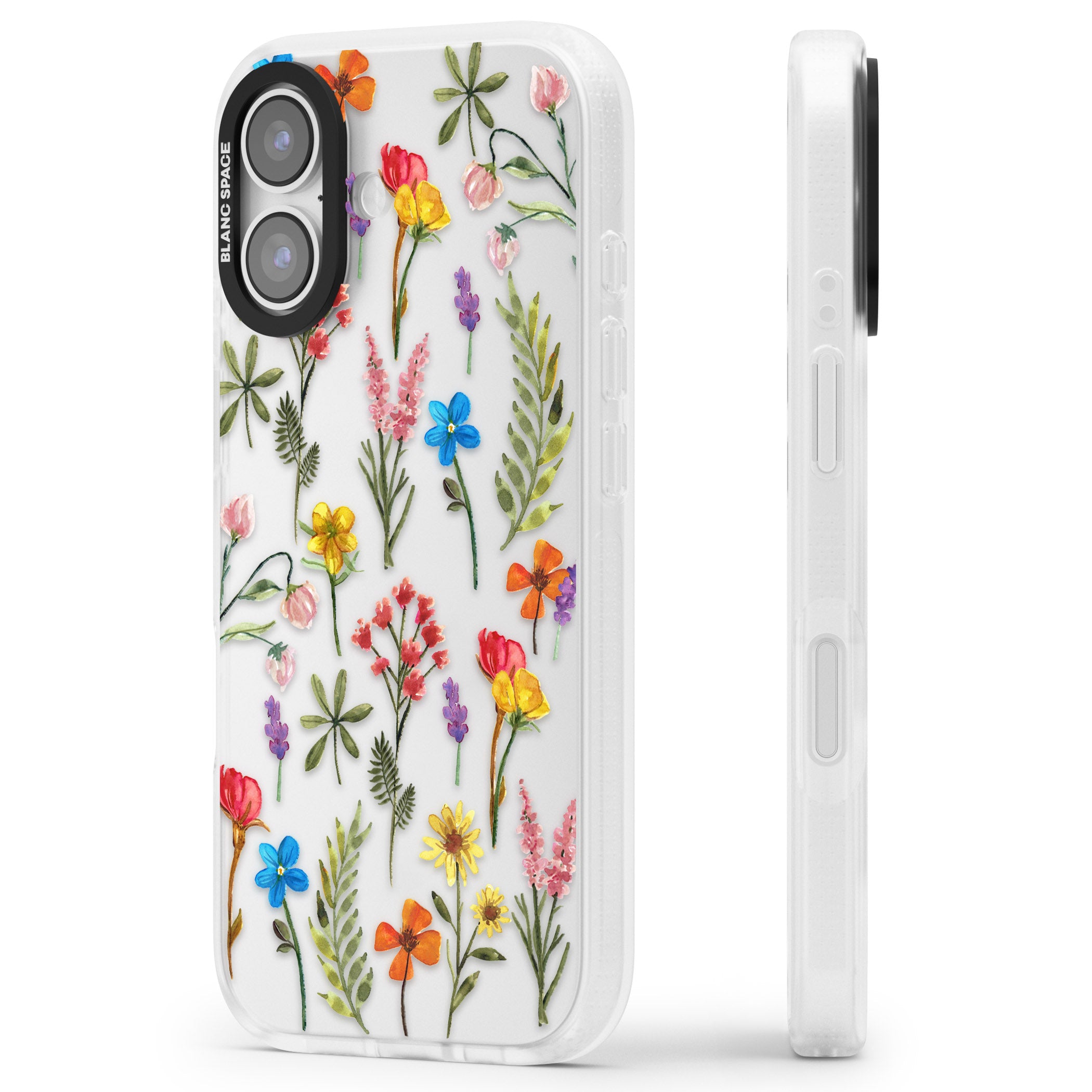 Spring Botanicals iPhone 17 Impact Air Clear Phone Case Side Profile