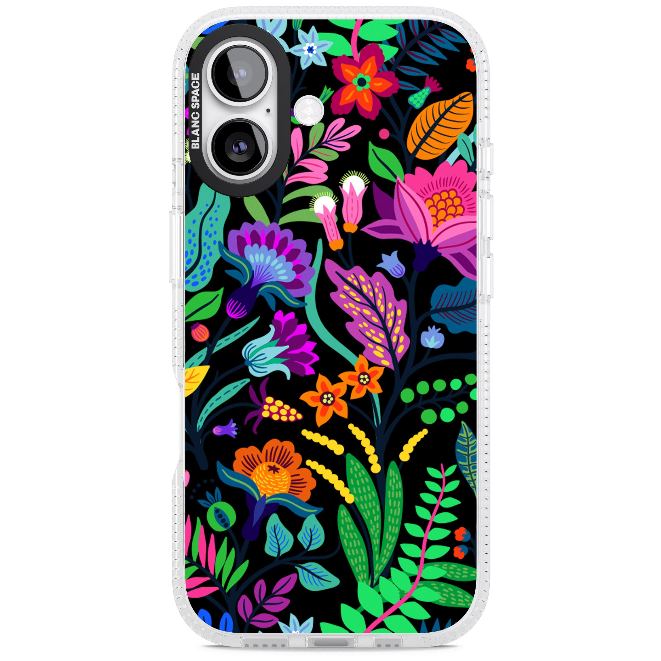 Floral Vibe (Black) iPhone 17 Impact Air Clear Phone Case