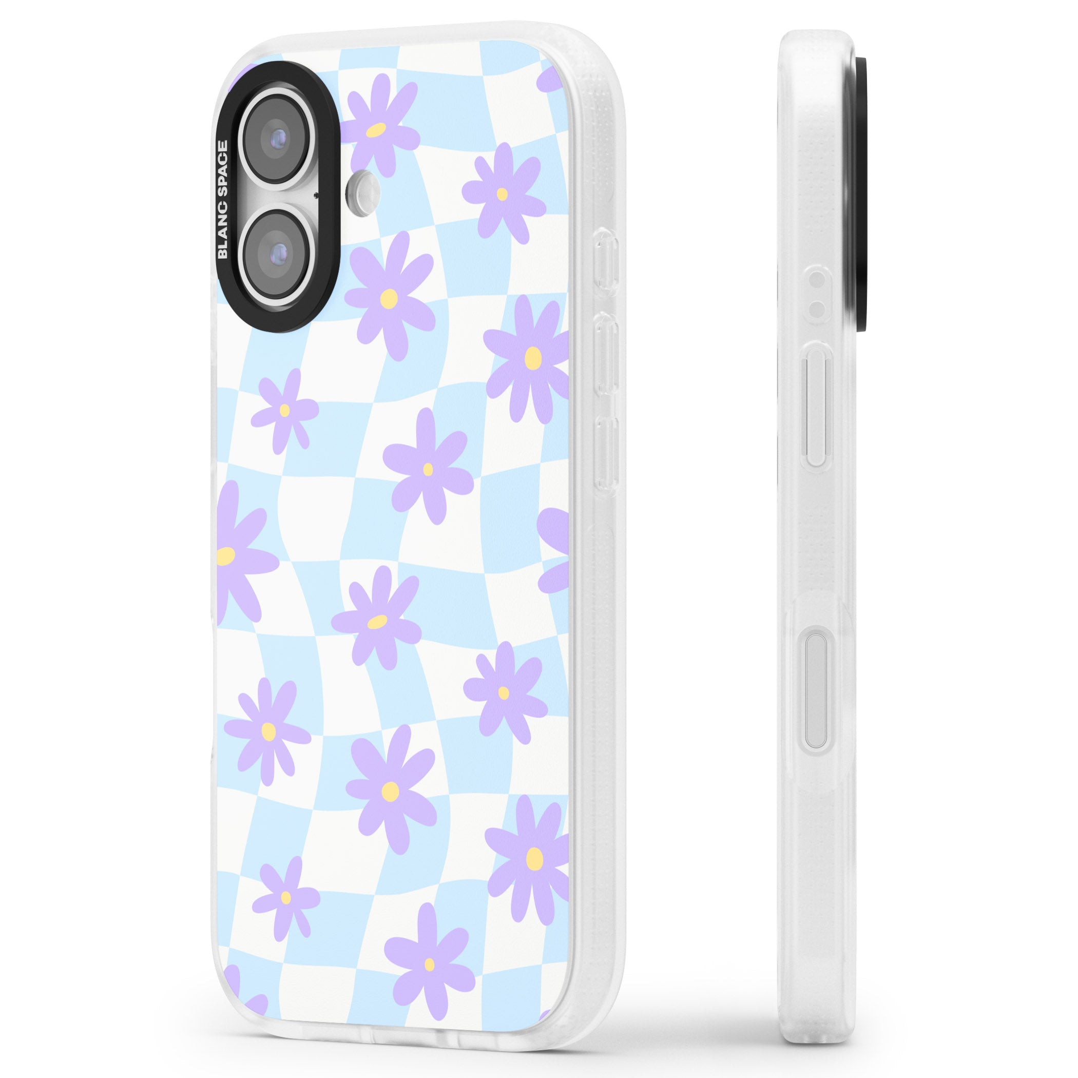 Serene Skies & Flowers iPhone 17 Impact Air Clear Phone Case Side Profile