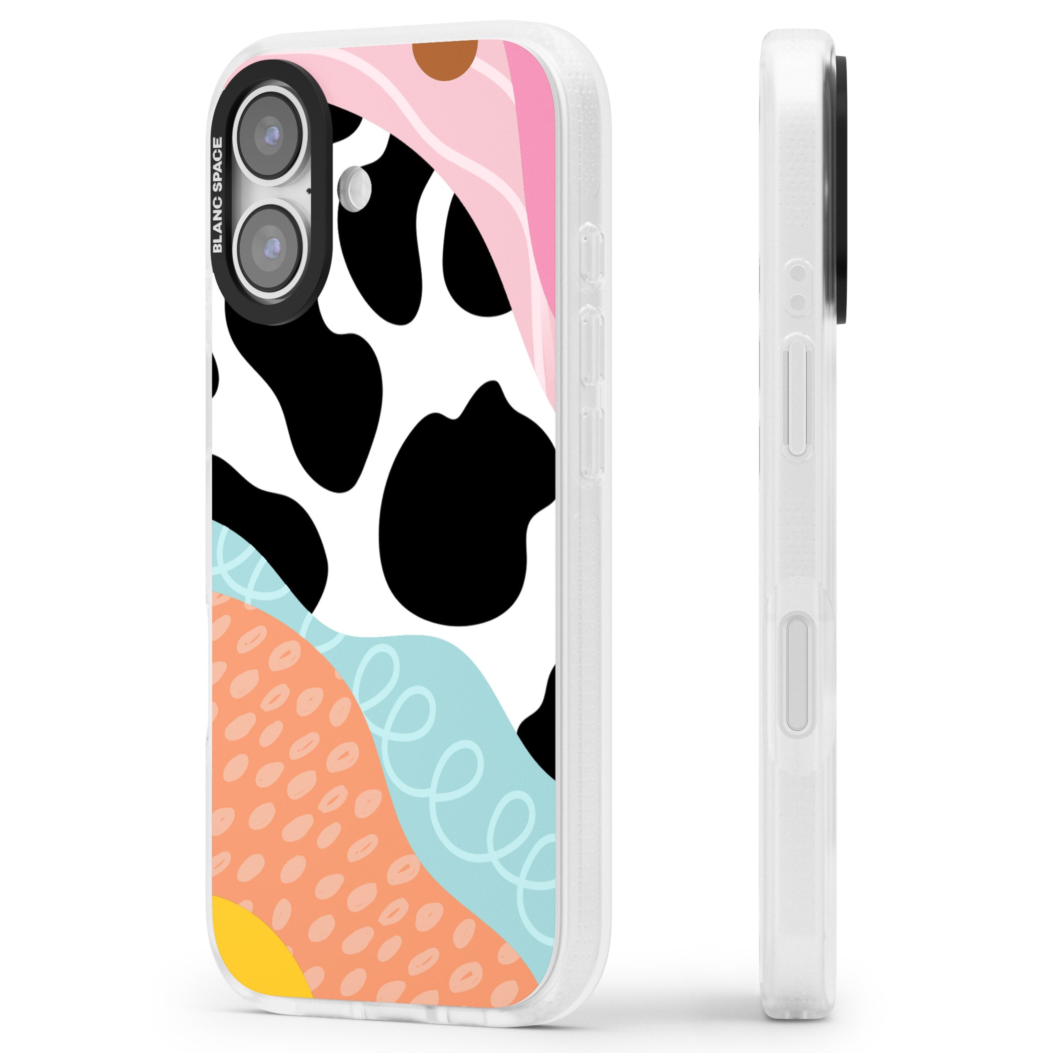 Abstract Elegance iPhone 17 Impact Air Clear Phone Case Side Profile