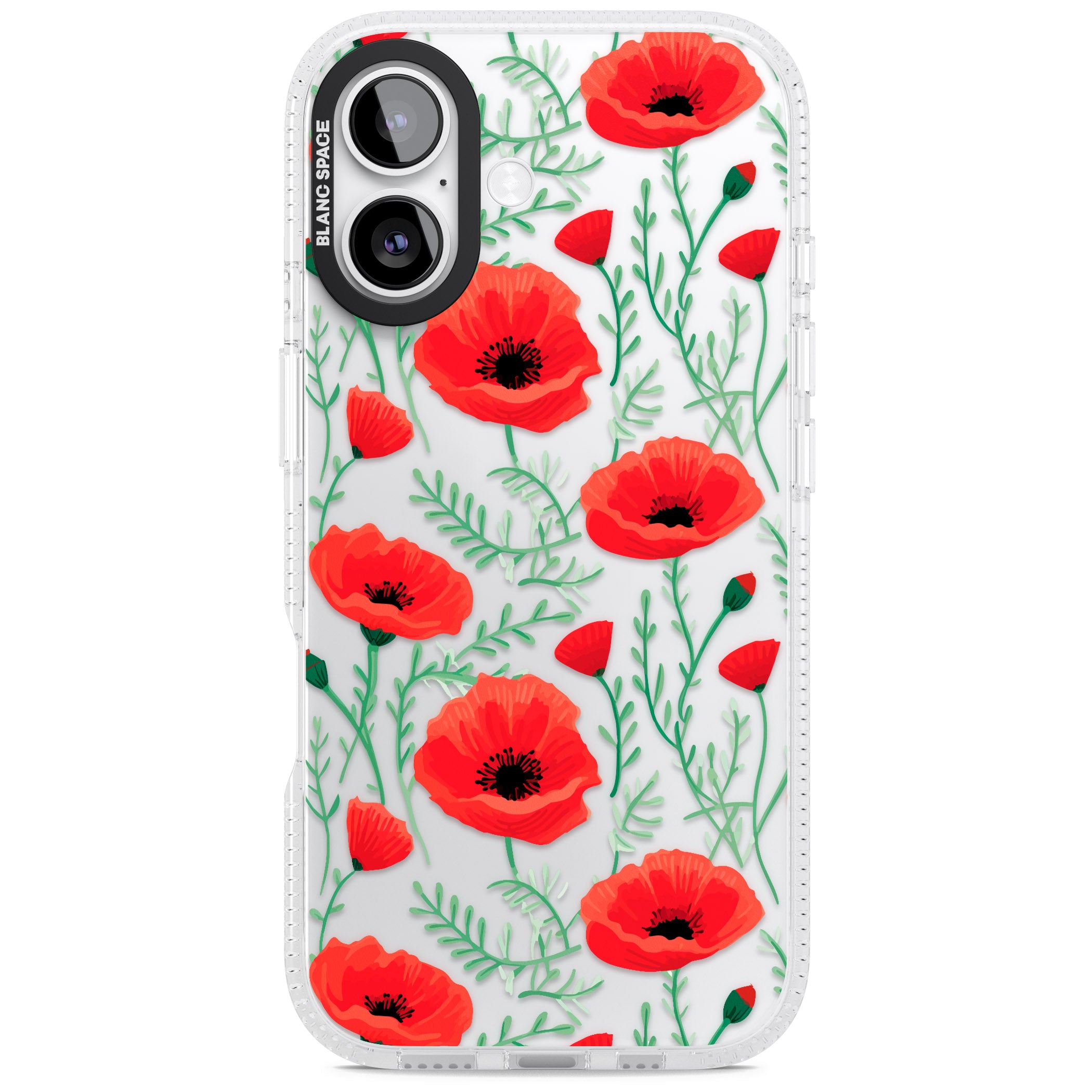 Poppy Garden iPhone 17 Impact Air Clear Phone Case