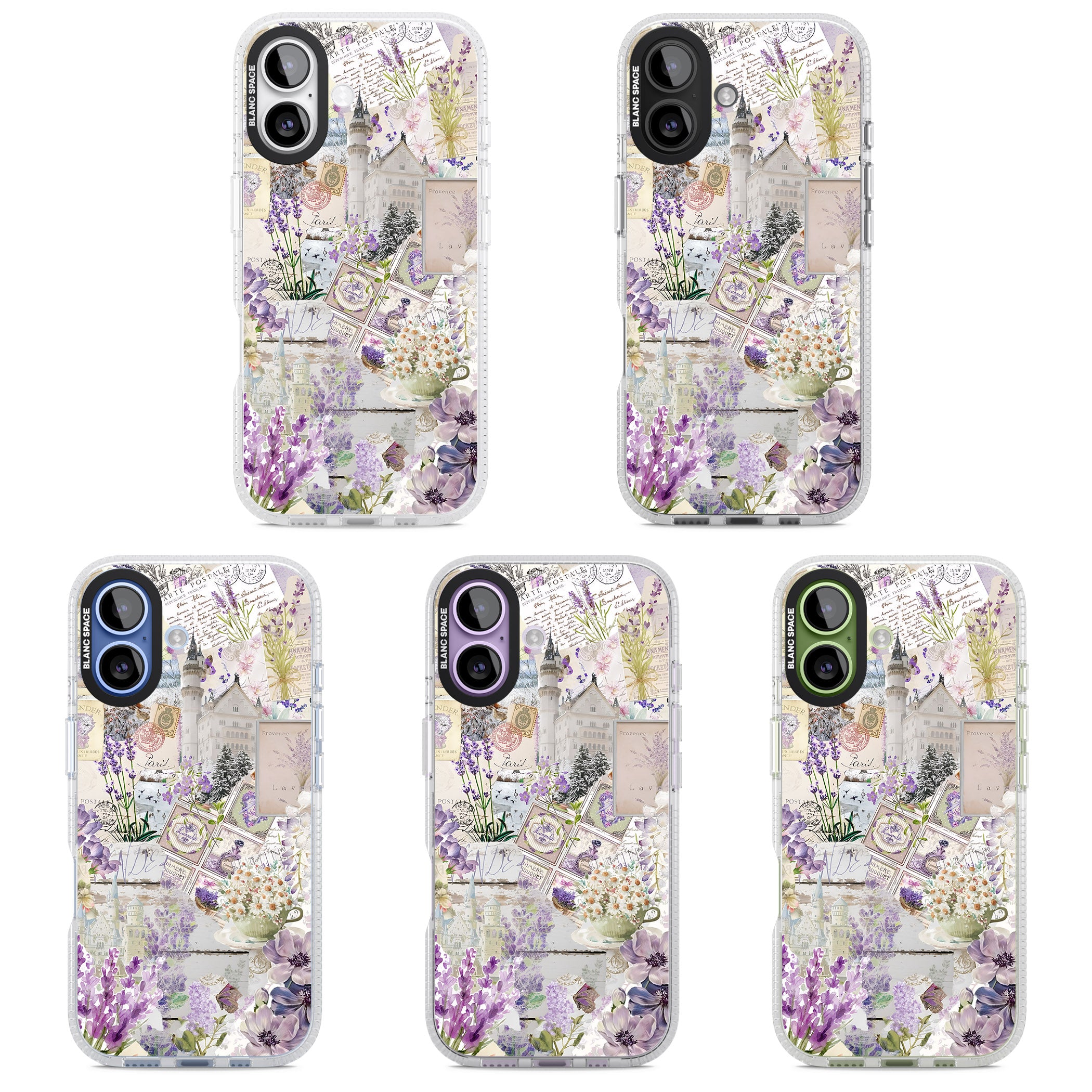 Soft Lavender Collage iPhone 17 Impact Air Clear Phone Case APT Impact Protection