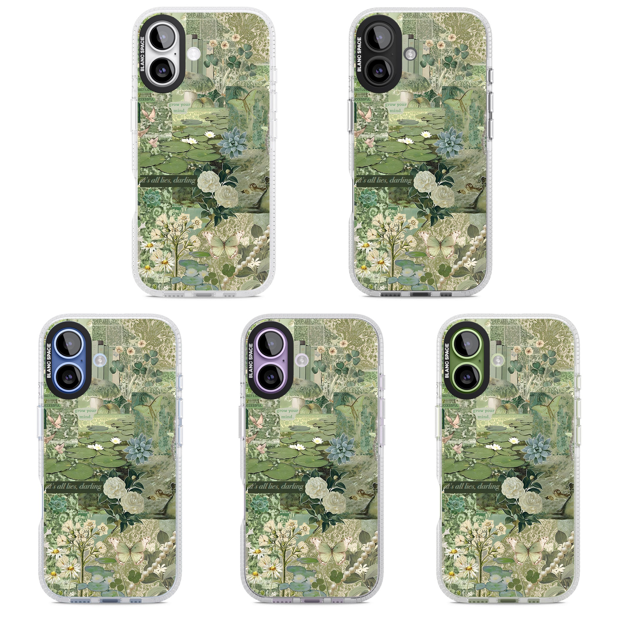 Sage Collage iPhone 17 Impact Air Clear Phone Case APT Impact Protection