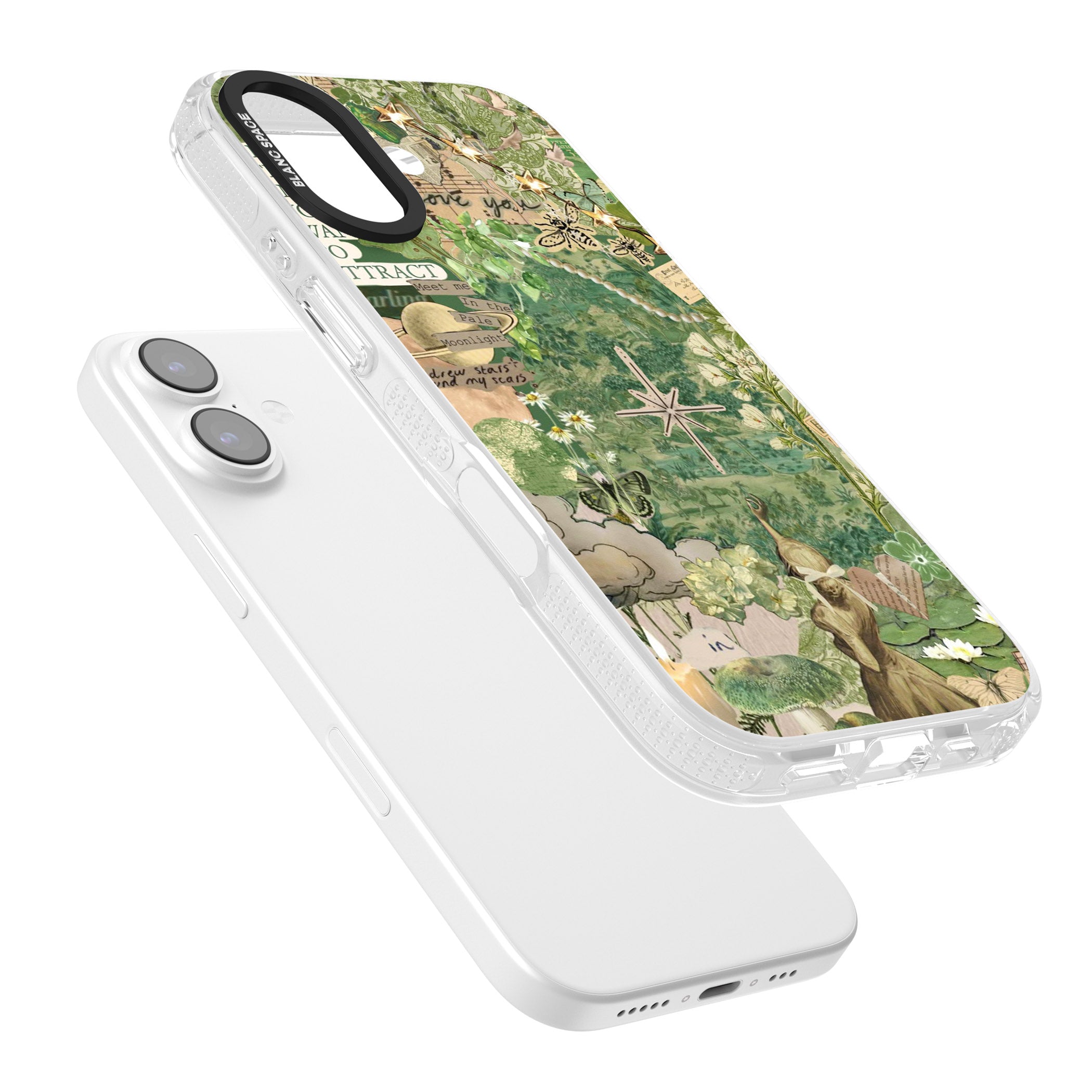 Green Vintage Collage iPhone 17 Impact Air Clear Phone Case Colours