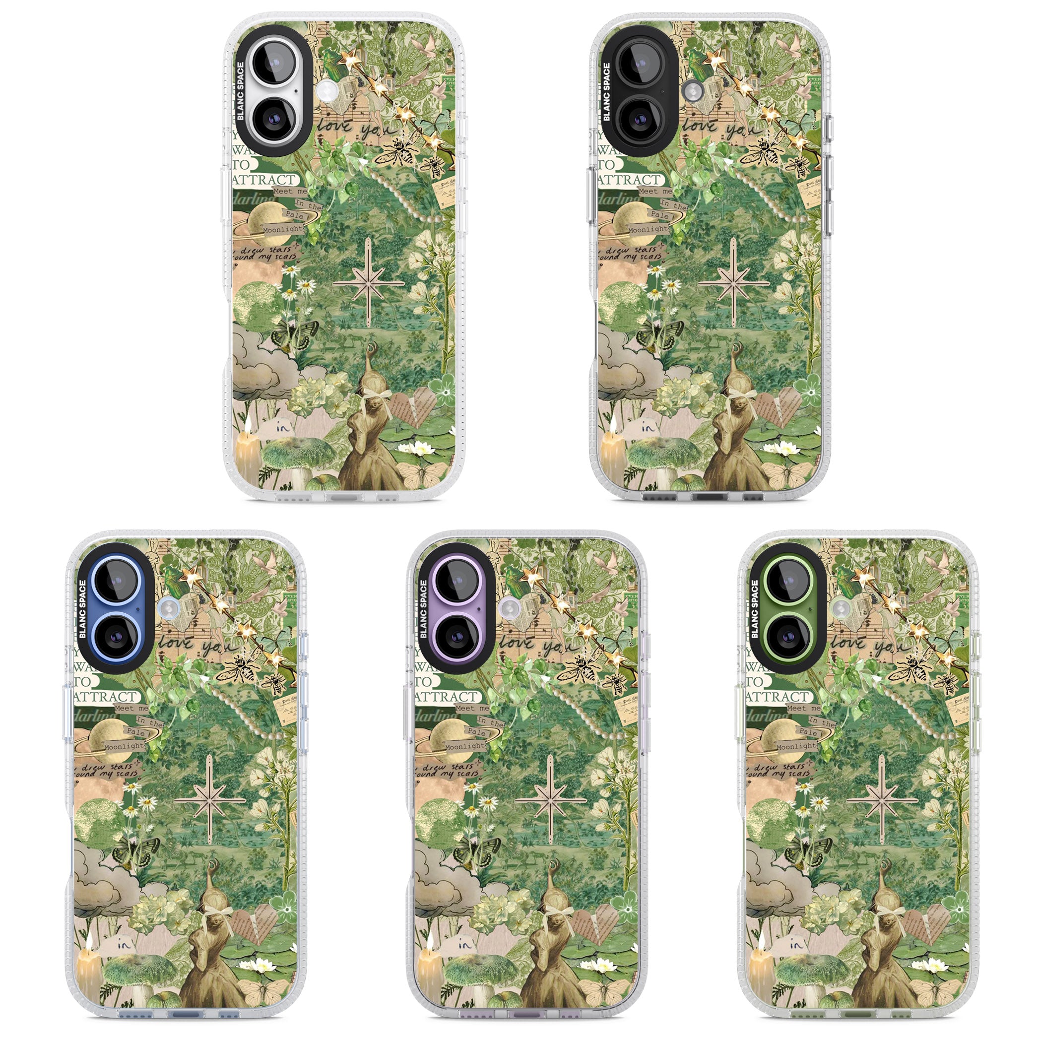 Green Vintage Collage iPhone 17 Impact Air Clear Phone Case APT Impact Protection