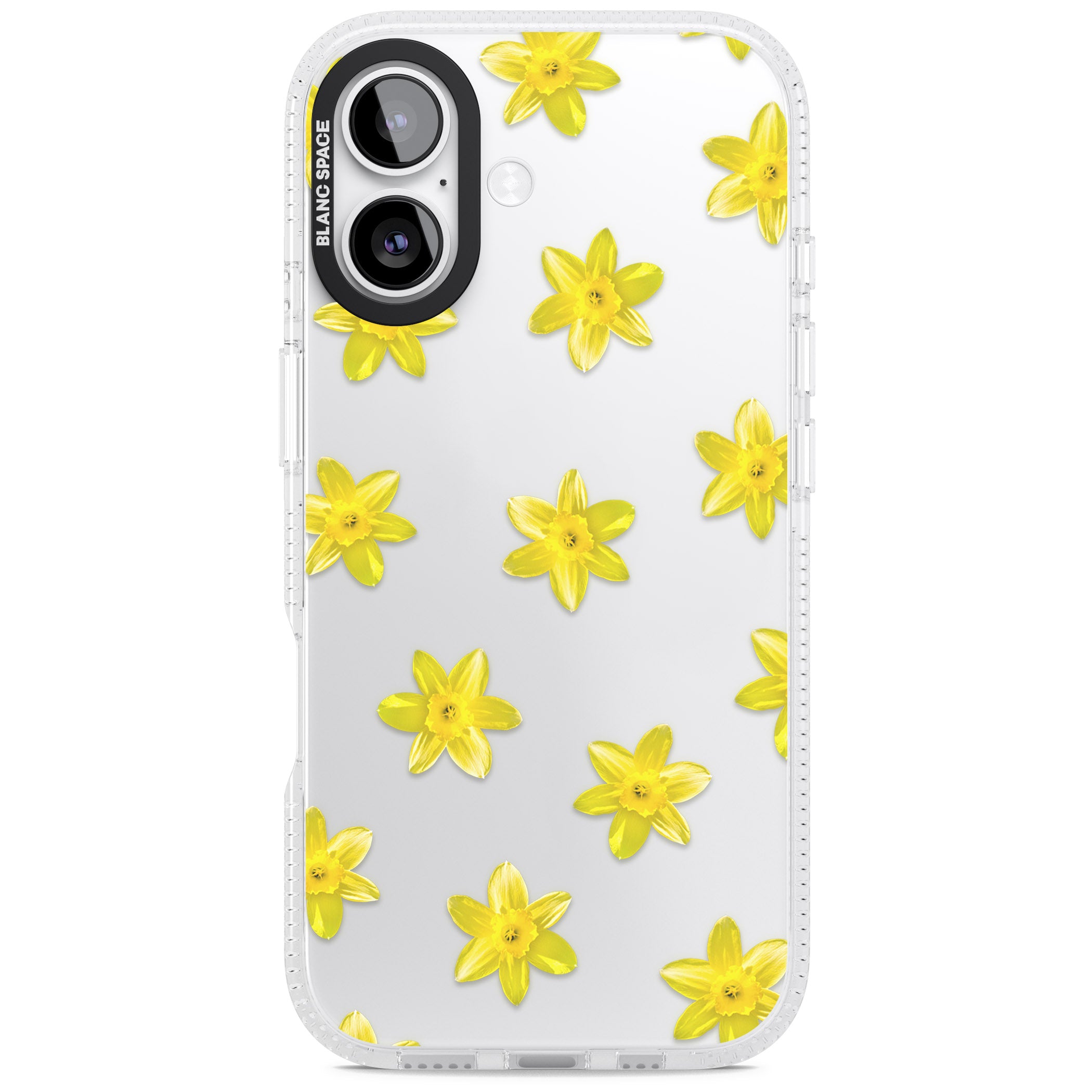 Daffodils Transparent Pattern iPhone 17 Impact Air Clear Phone Case