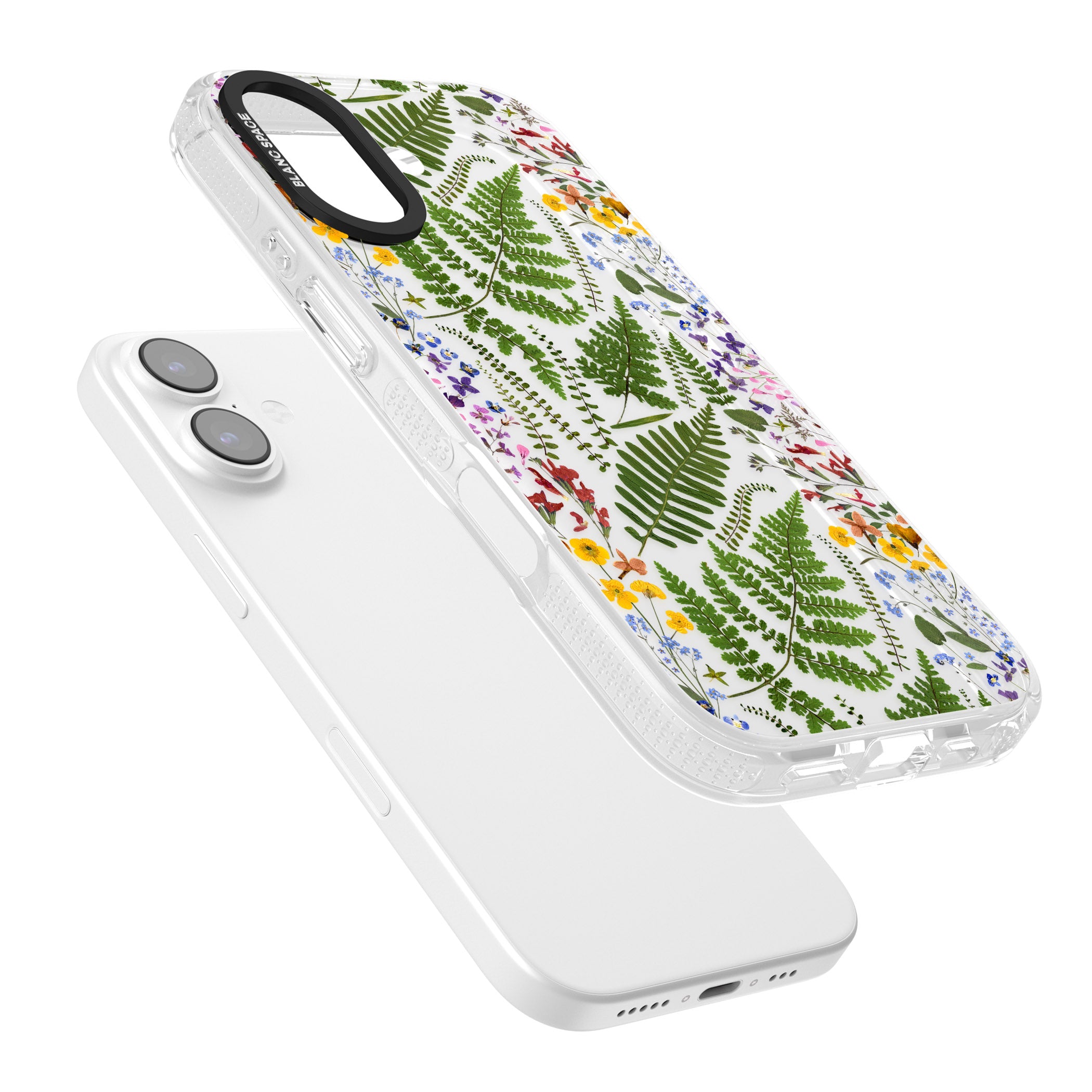 Botanical Fern & Floral iPhone 17 Impact Air Clear Phone Case Colours