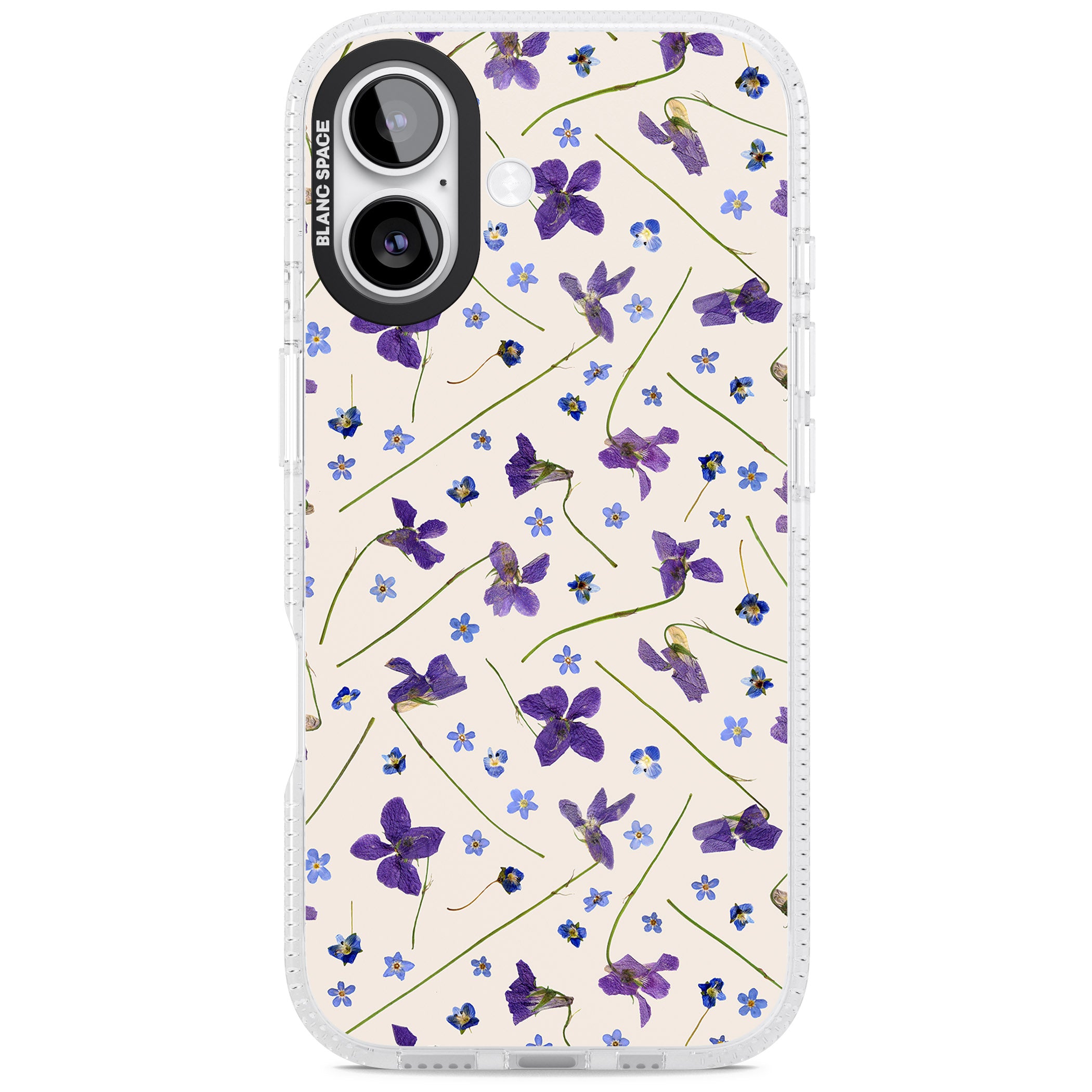 Violet Floral Dream Cream iPhone 17 Impact Air Clear Phone Case