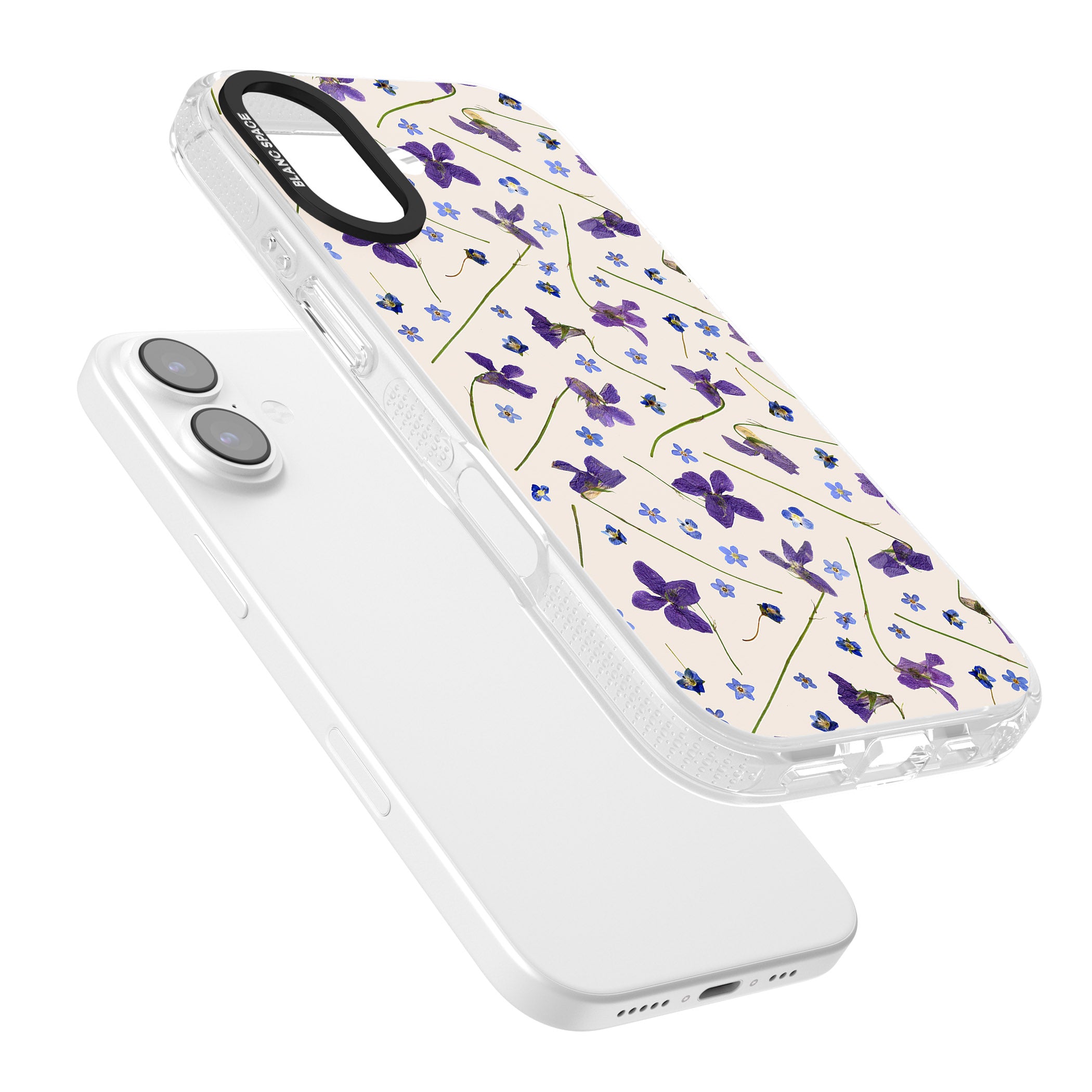 Violet Floral Dream Cream iPhone 17 Impact Air Clear Phone Case Colours